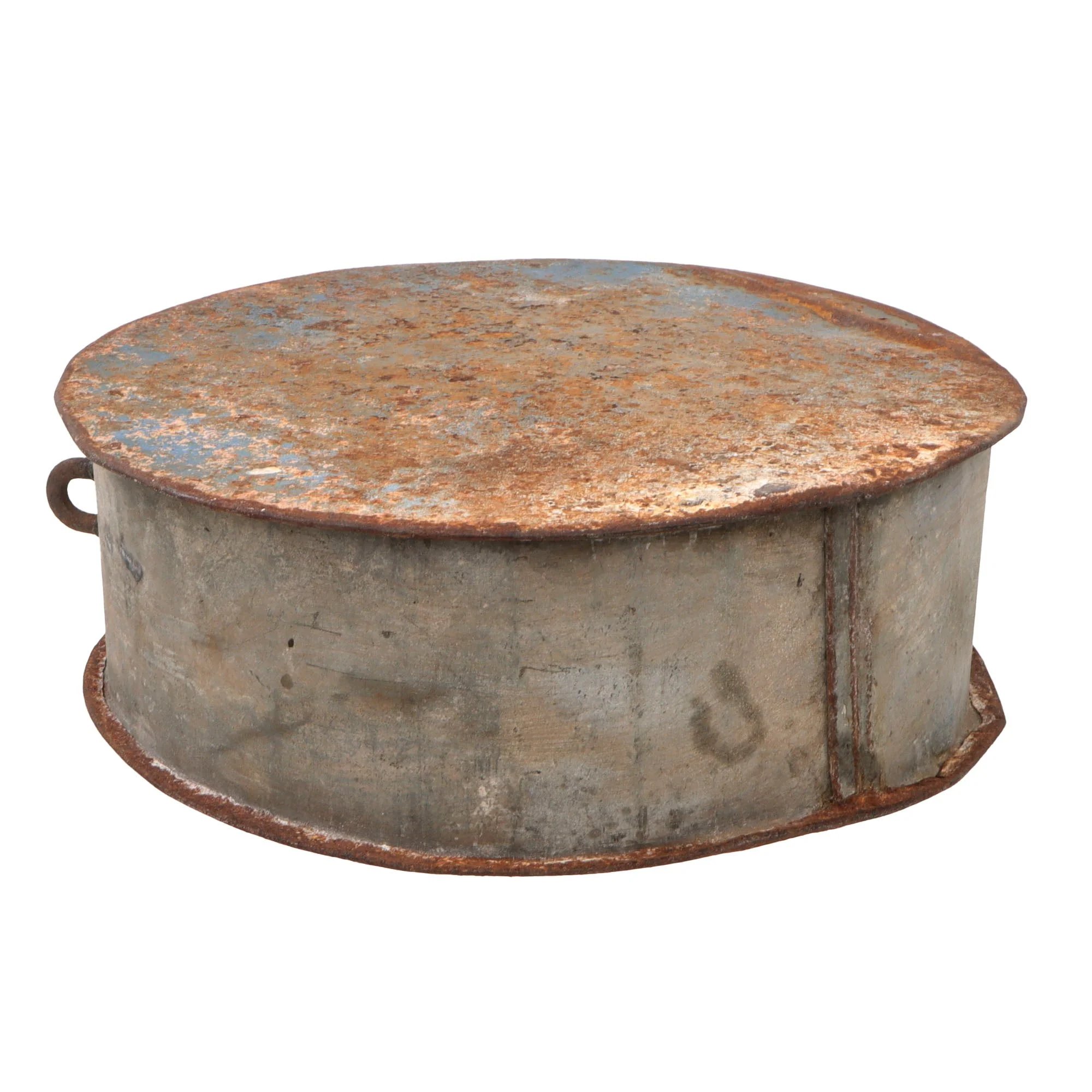 Original U.S. Old West Era Frontiersman Homemade Metal Canteen with Wooden Stopper — image 6