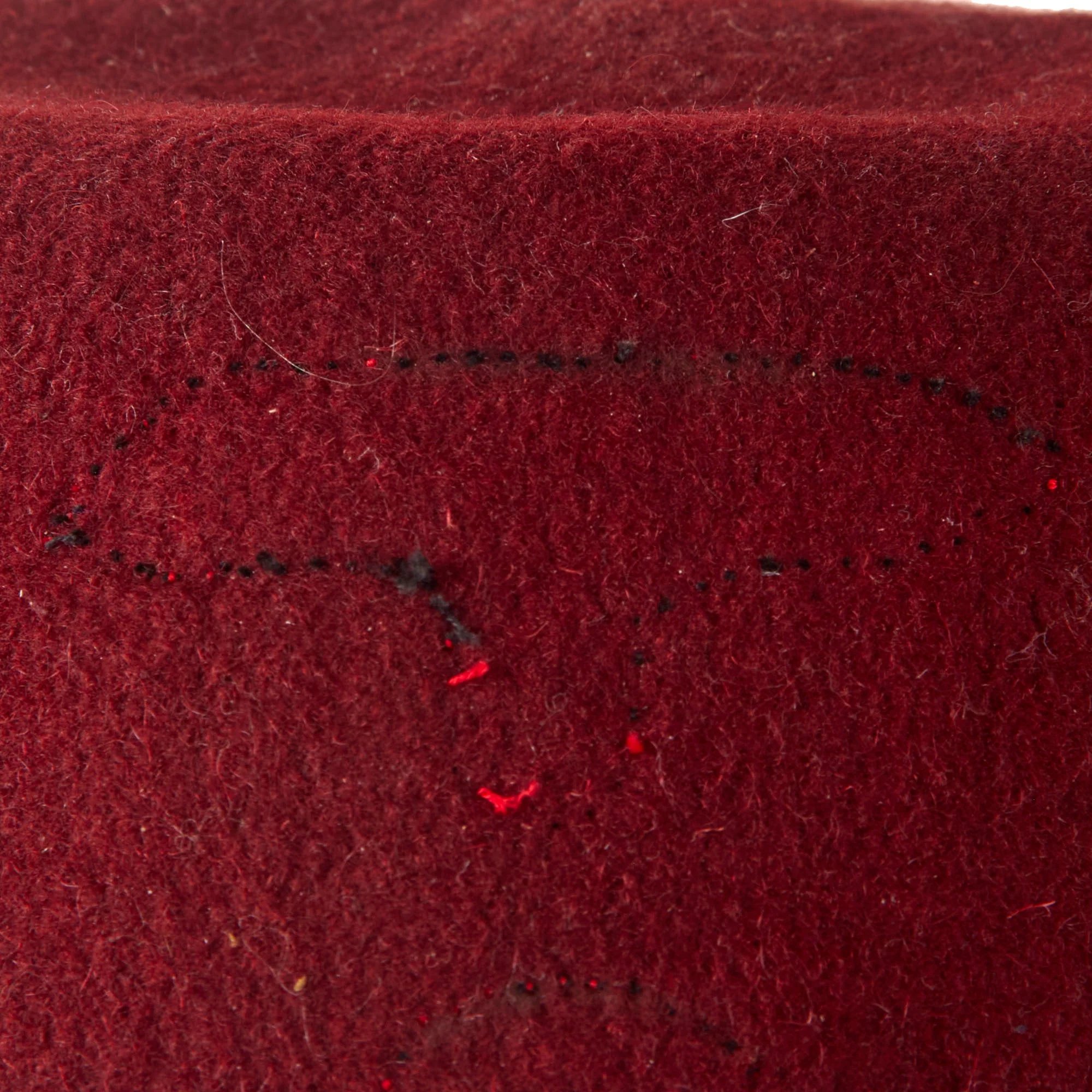 Original German WWII Waffen SS M43 Maroon Parade Fez for Foreign Volunteers with Tassel & Damaged Sweatband - Removed Insignia — image 3