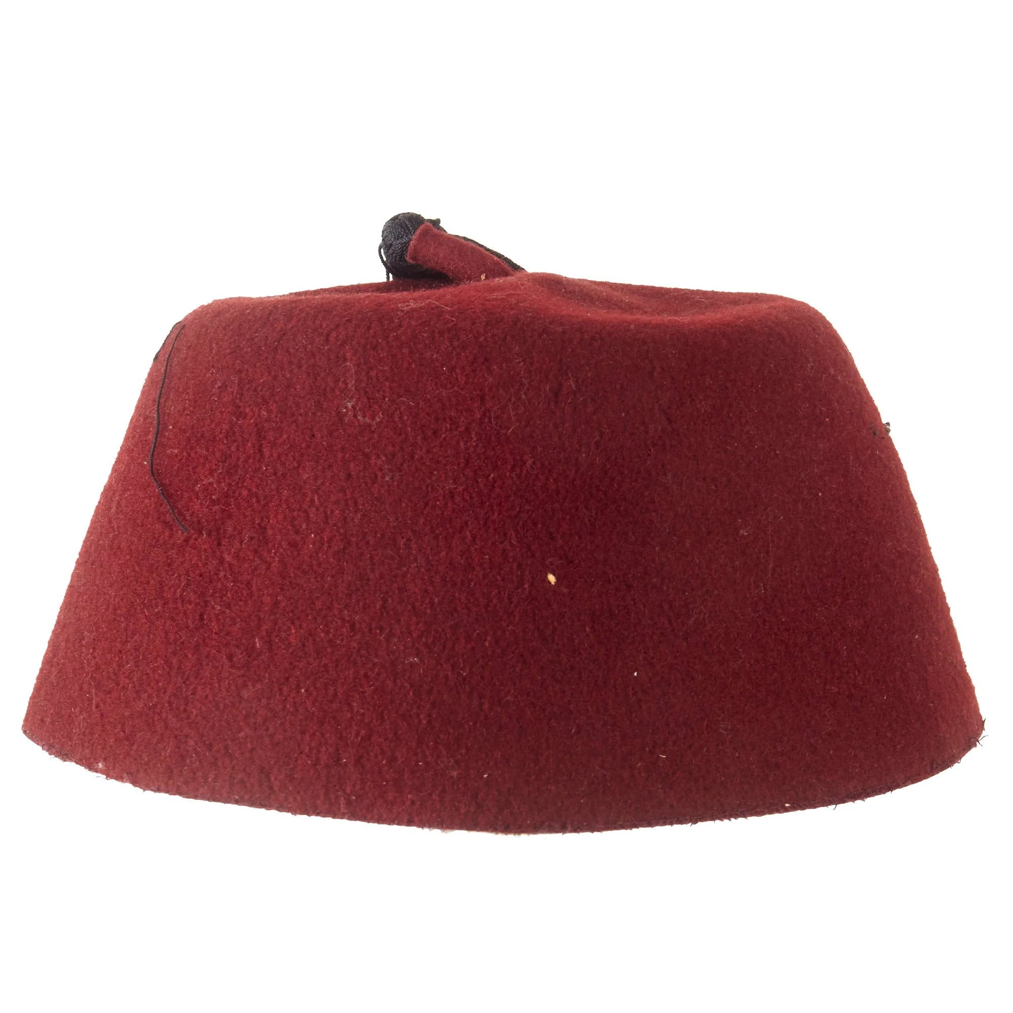 Original German WWII Waffen SS M43 Maroon Parade Fez for Foreign Volunteers with Tassel & Damaged Sweatband - Removed Insignia — image 8