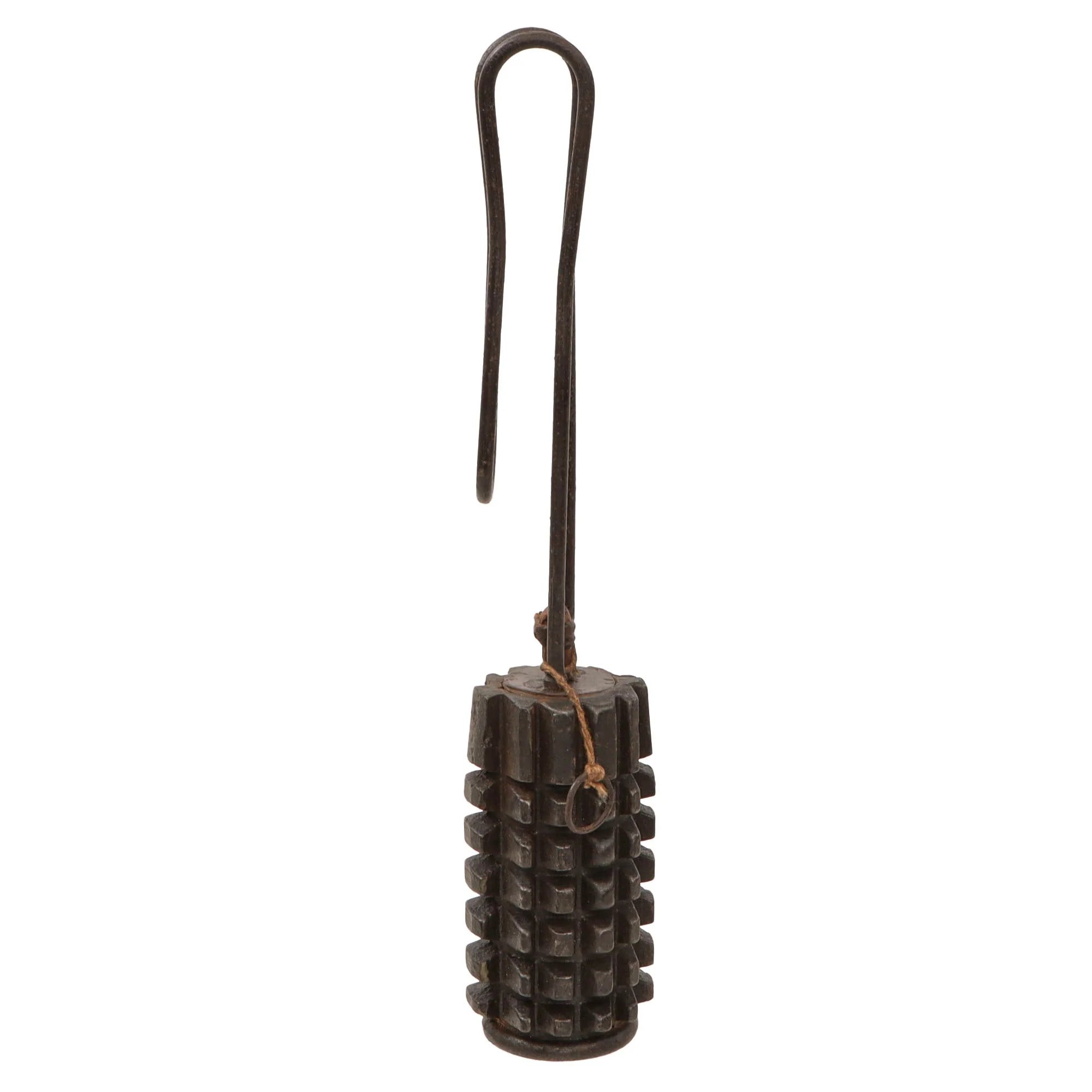 Original Austro-Hungarian WWI 1st Model M15 Zeitzünder Rohrhandgranate 'Corn' Hand Grenade with Retained Pull Ring on String - Inert — image 6
