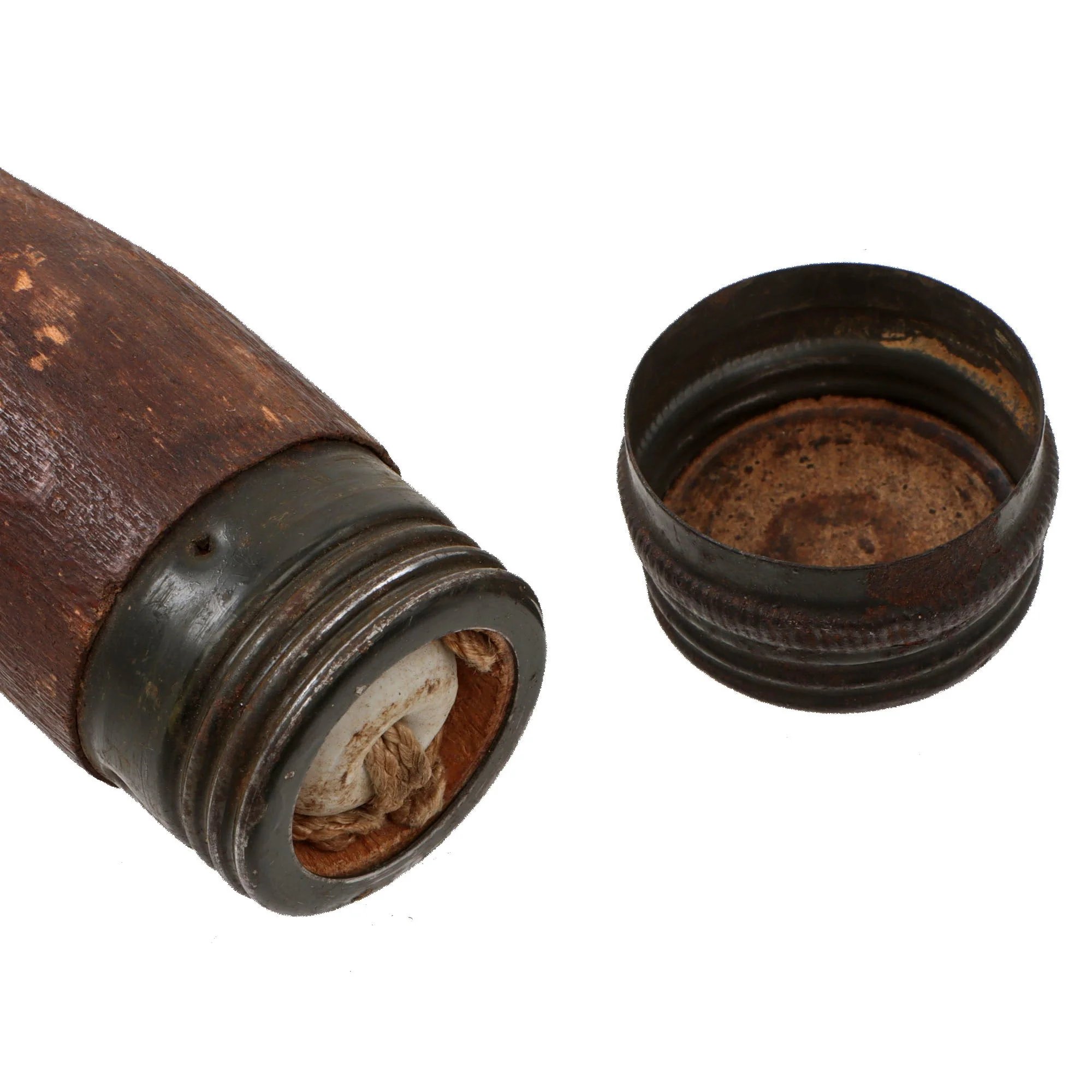 Original German WWII 1943 Dated M24 Stick Grenade by Metallwarenfabrik Hermann Nier with Pull Bead - Stielhandgranate — image 4