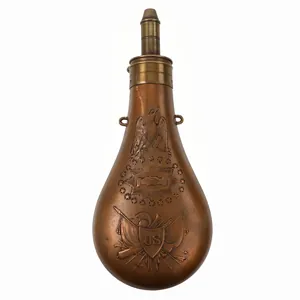 Original U.S. Civil War Copper Batty Peace Powder Flask by …