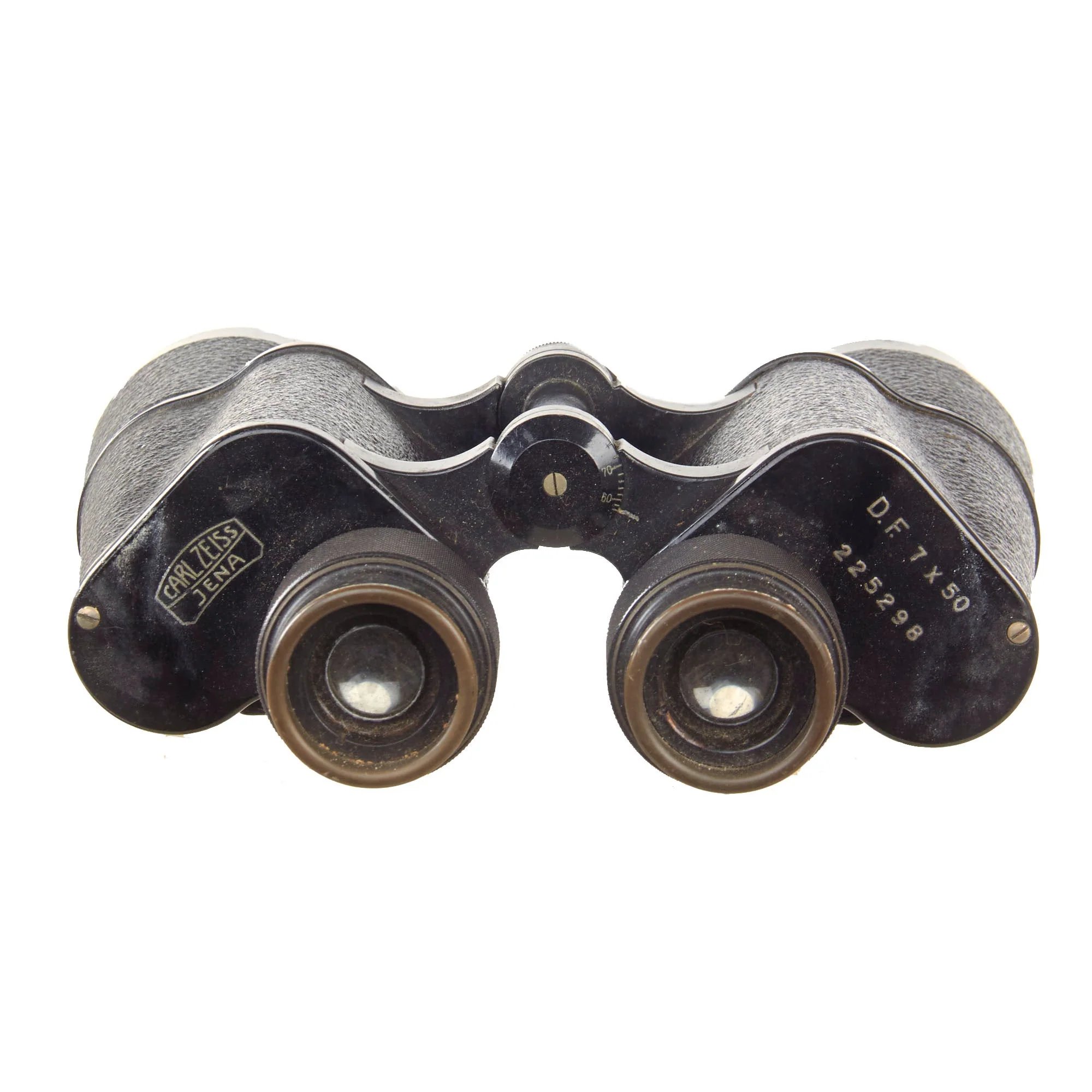 Original German WWII Carl Zeiss Jena D.F. 7x50 Doppelfernrohr Binoculars with Leather Case - Possibly Captured by British 11th SAS Special Air Service Battalion — image 12