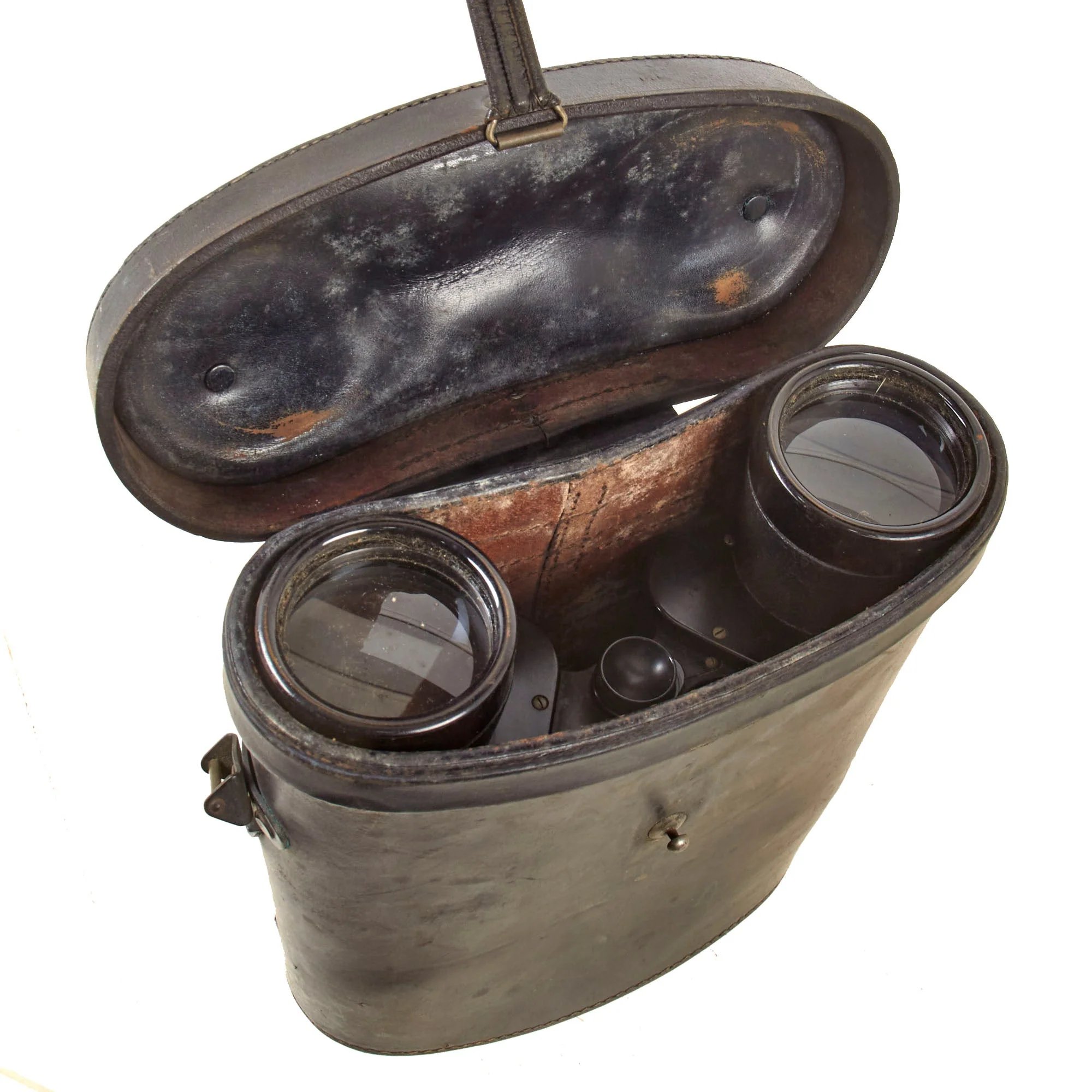 Original German WWII Carl Zeiss Jena D.F. 7x50 Doppelfernrohr Binoculars with Leather Case - Possibly Captured by British 11th SAS Special Air Service Battalion — image 2