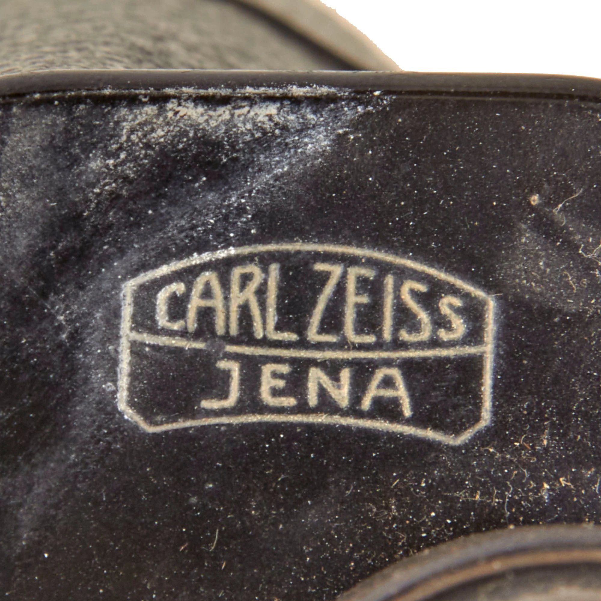 Original German WWII Carl Zeiss Jena D.F. 7x50 Doppelfernrohr Binoculars with Leather Case - Possibly Captured by British 11th SAS Special Air Service Battalion — image 7