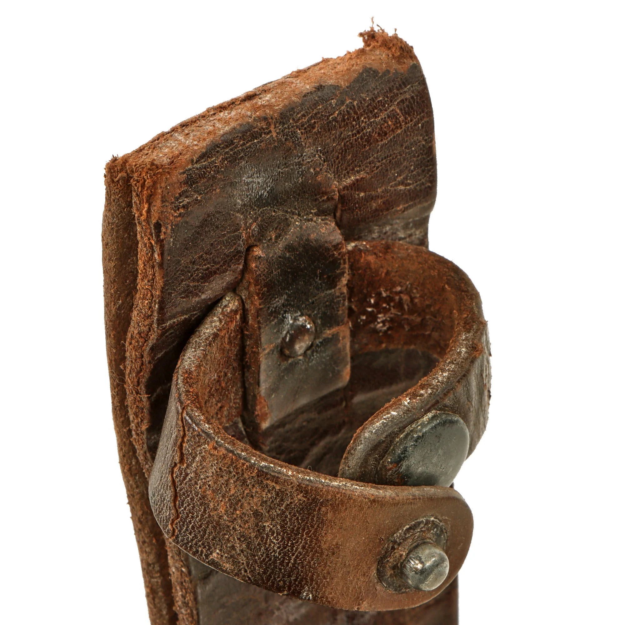 Original U.S. WWII Navy USN Mark 1 Fighting Knife by COLONIAL with Leather Scabbard — image 12