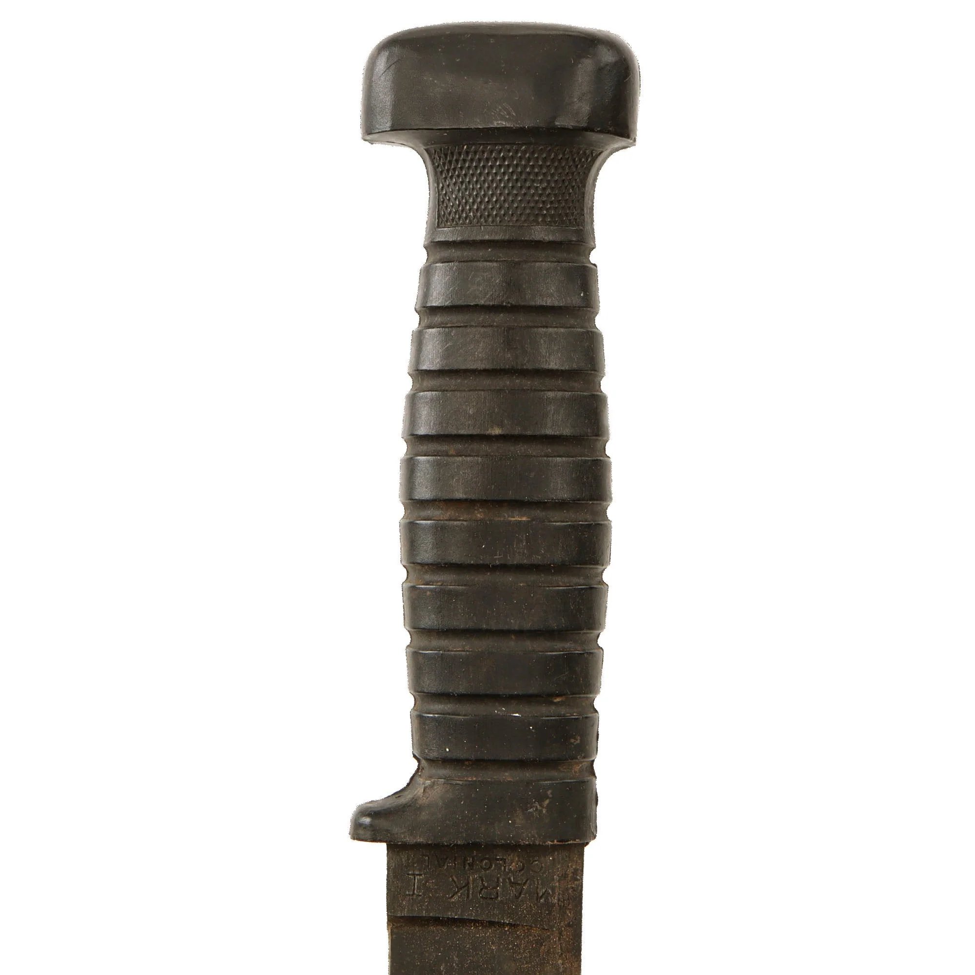 Original U.S. WWII Navy USN Mark 1 Fighting Knife by COLONIAL with Leather Scabbard — image 8