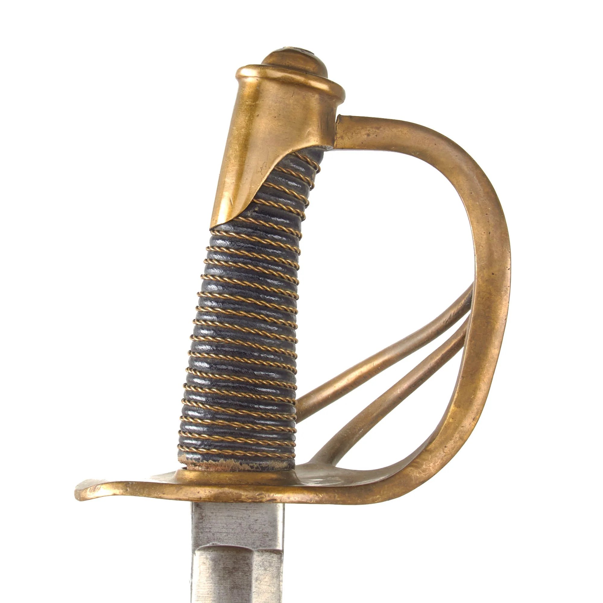 Original U.S Civil War M-1840 'Wrist Breaker' Heavy Cavalry Saber with Scabbard - Imported German Blade - Excellent — image 10