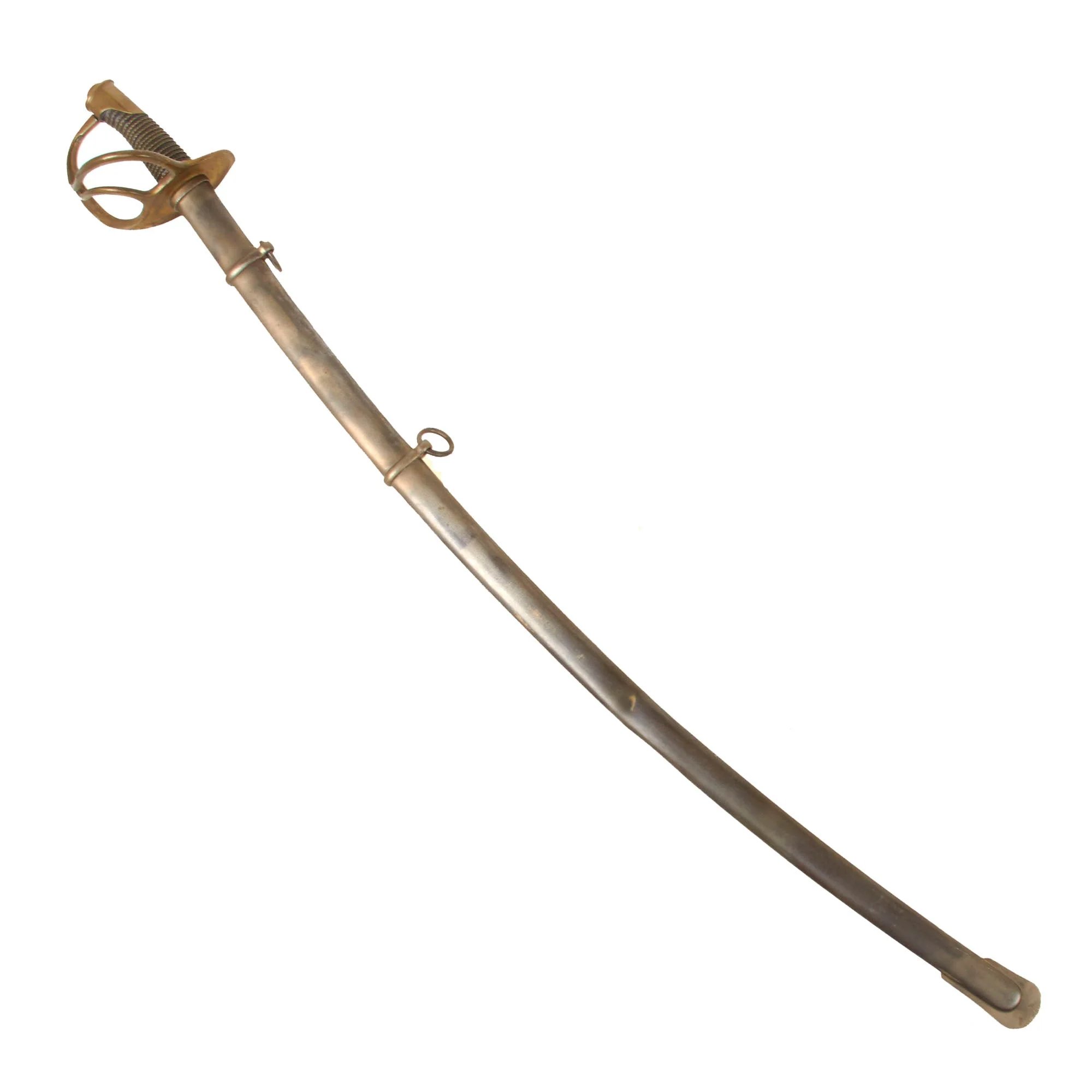 Original U.S Civil War M-1840 'Wrist Breaker' Heavy Cavalry Saber with Scabbard - Imported German Blade - Excellent — image 4