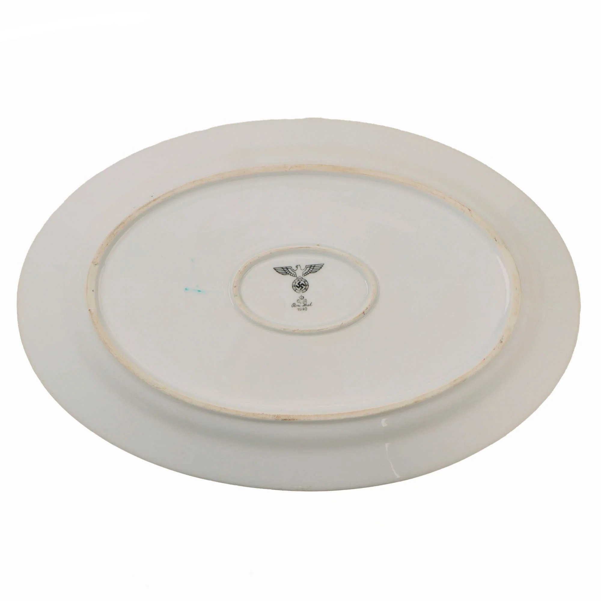 Original German WWII Heer Army Porcelain Serving Platter by Rosenthal of Selb - Dated 1940 — image 5