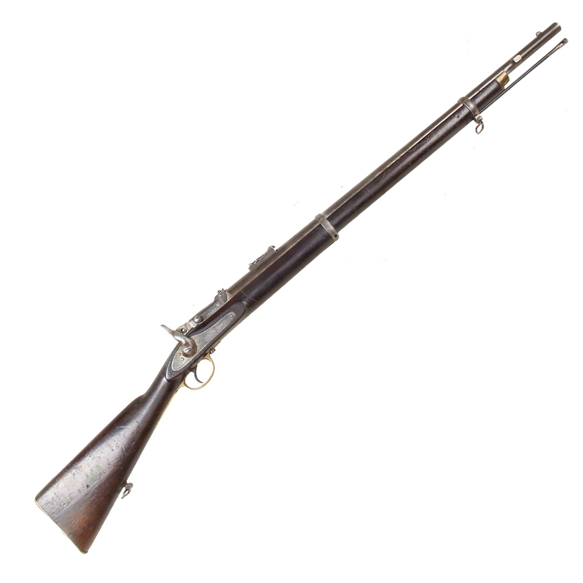 Original Japanese Issued British Enfield Albini-Braendlin Trapdoor Short Infantry Rifle in .577 Snider with Intact Chrysanthemum Crest - Marked Tower 1870 — image 2