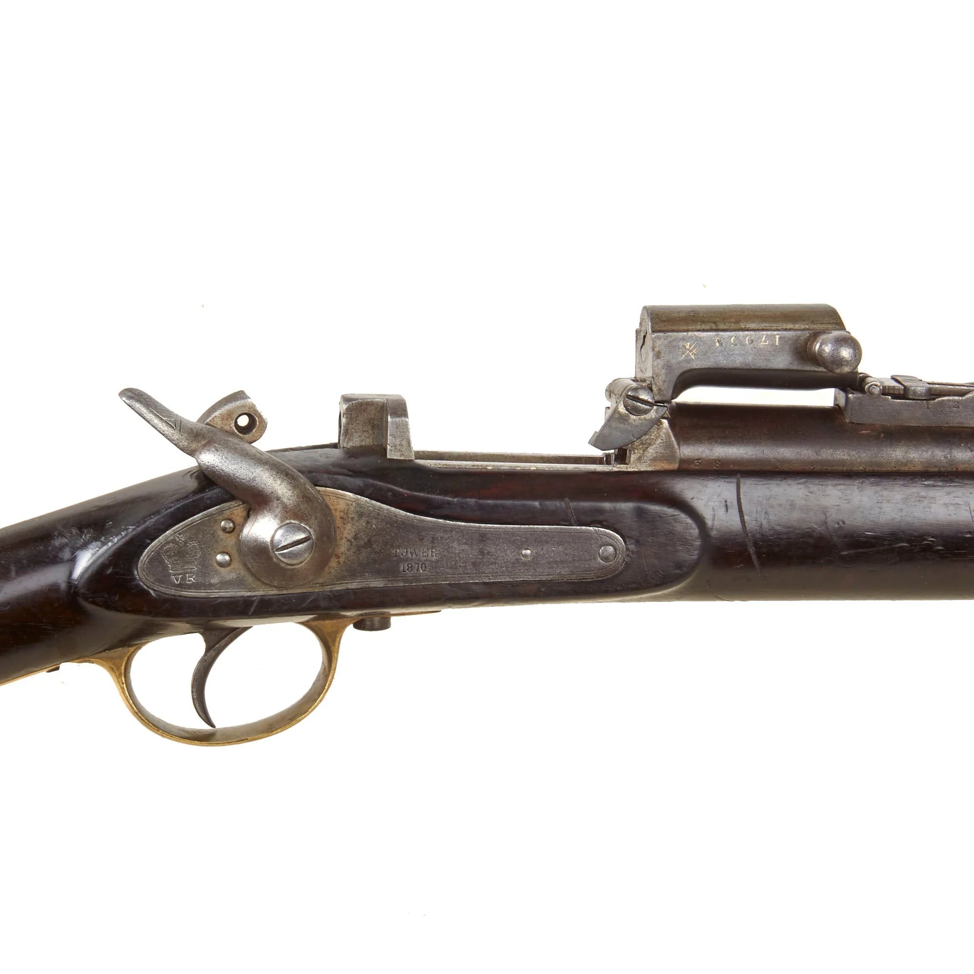 Original Japanese Issued British Enfield Albini-Braendlin Trapdoor Short Infantry Rifle in .577 Snider with Intact Chrysanthemum Crest - Marked Tower 1870 — image 23