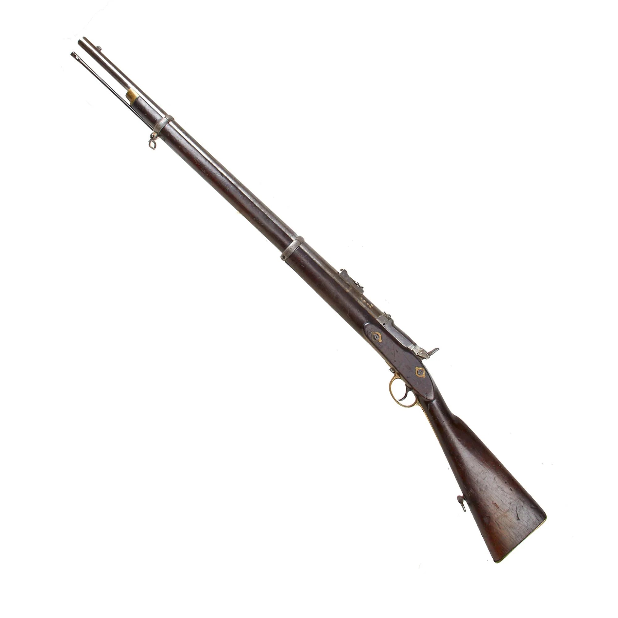 Original Japanese Issued British Enfield Albini-Braendlin Trapdoor Short Infantry Rifle in .577 Snider with Intact Chrysanthemum Crest - Marked Tower 1870 — image 3