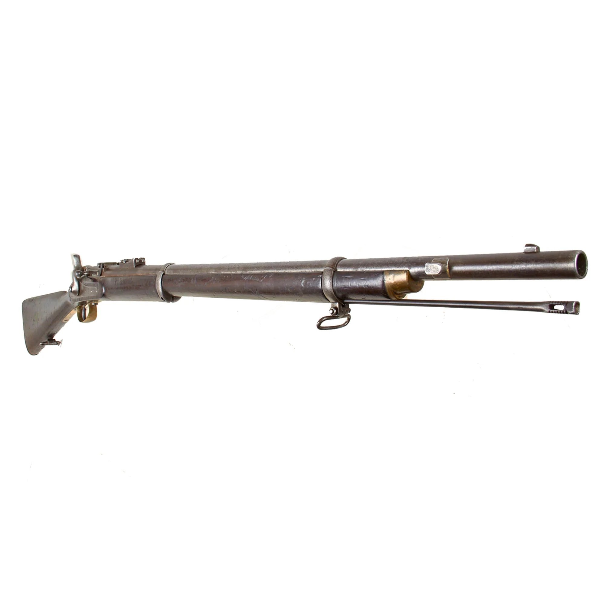 Original Japanese Issued British Enfield Albini-Braendlin Trapdoor Short Infantry Rifle in .577 Snider with Intact Chrysanthemum Crest - Marked Tower 1870 — image 4
