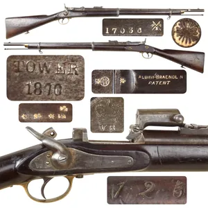 Original Japanese Issued British Enfield Albini-Braendlin Trapdoor Short Infantry Rifle …