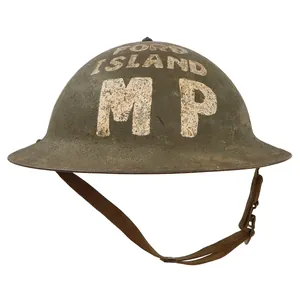 Original U.S. WWII Ford Island Military Police M1917A1 Kelly Helmet …