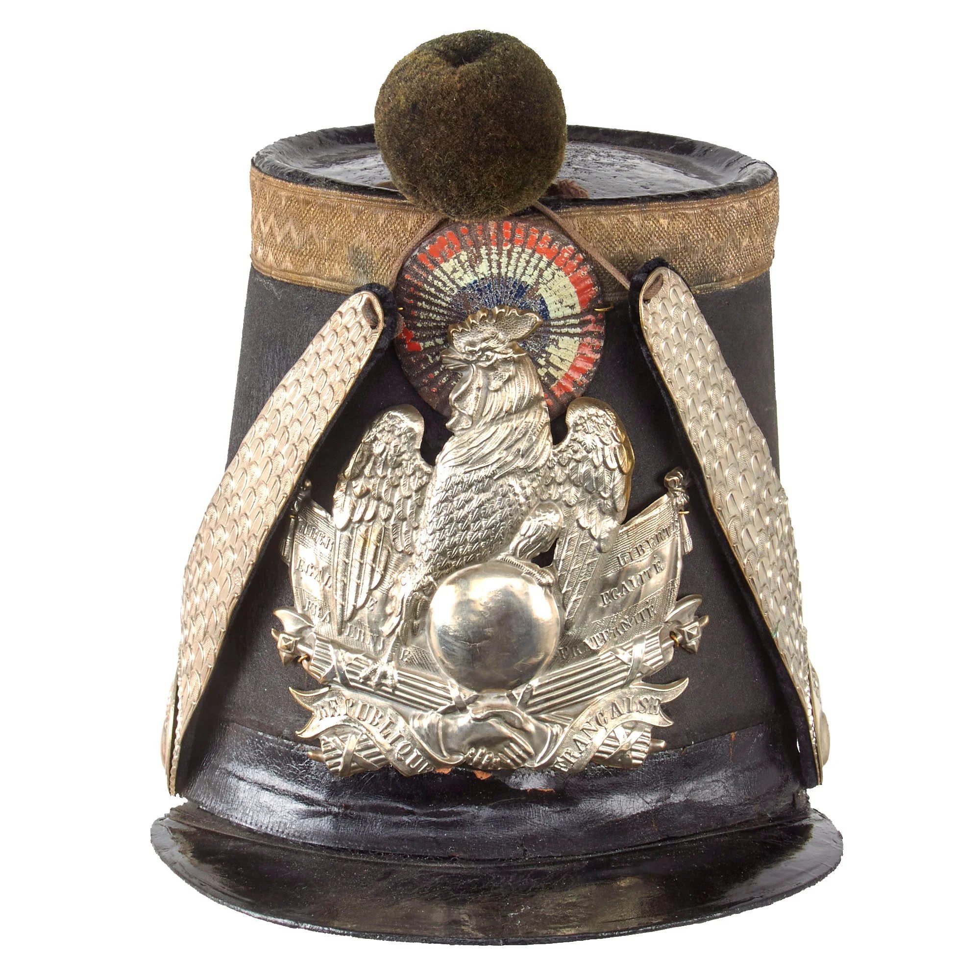 Original French 2nd Empire Pattern 1845 La Garde Nationale Officer's Shako with Chinscales & Pomme - National Guard — image 11