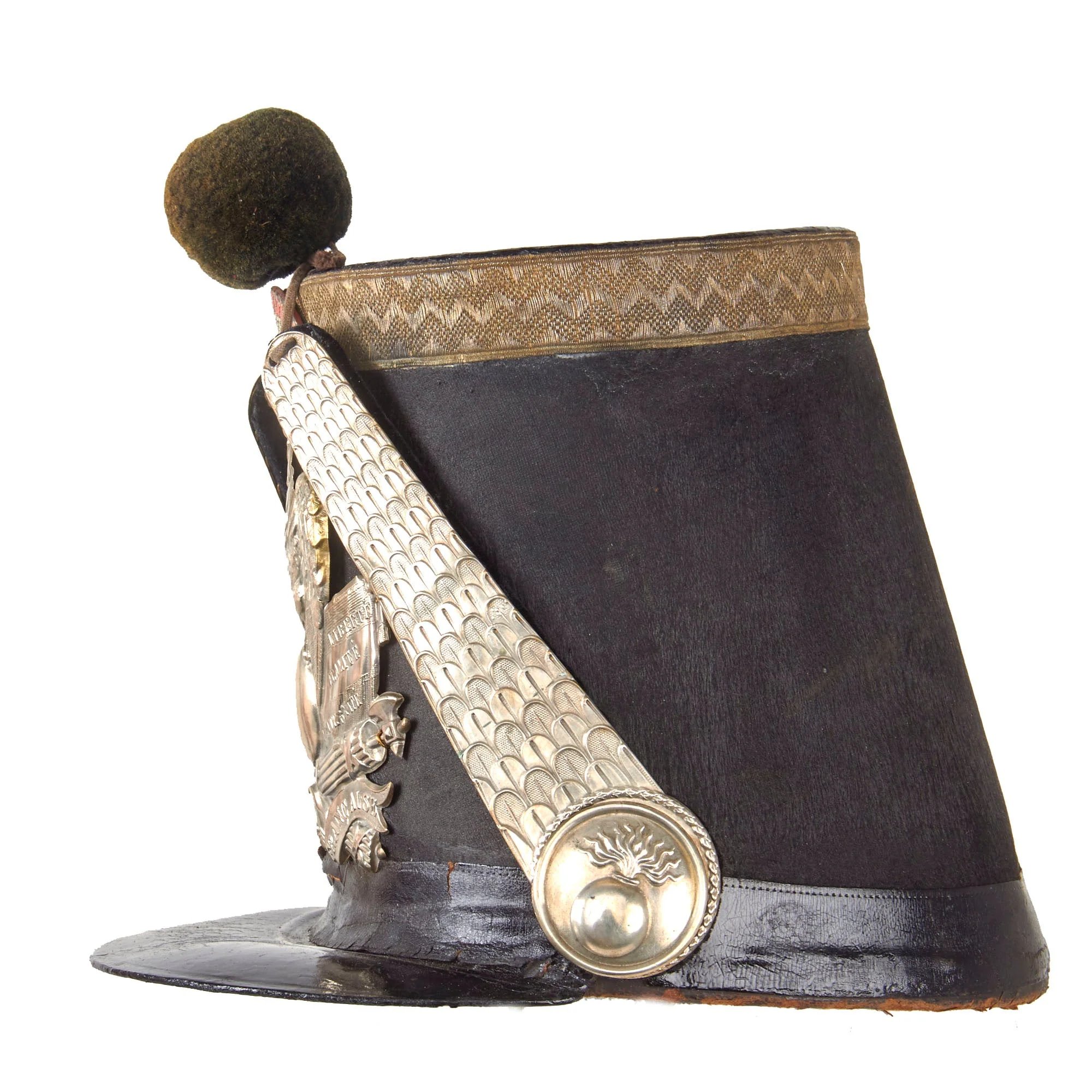 Original French 2nd Empire Pattern 1845 La Garde Nationale Officer's Shako with Chinscales & Pomme - National Guard — image 3
