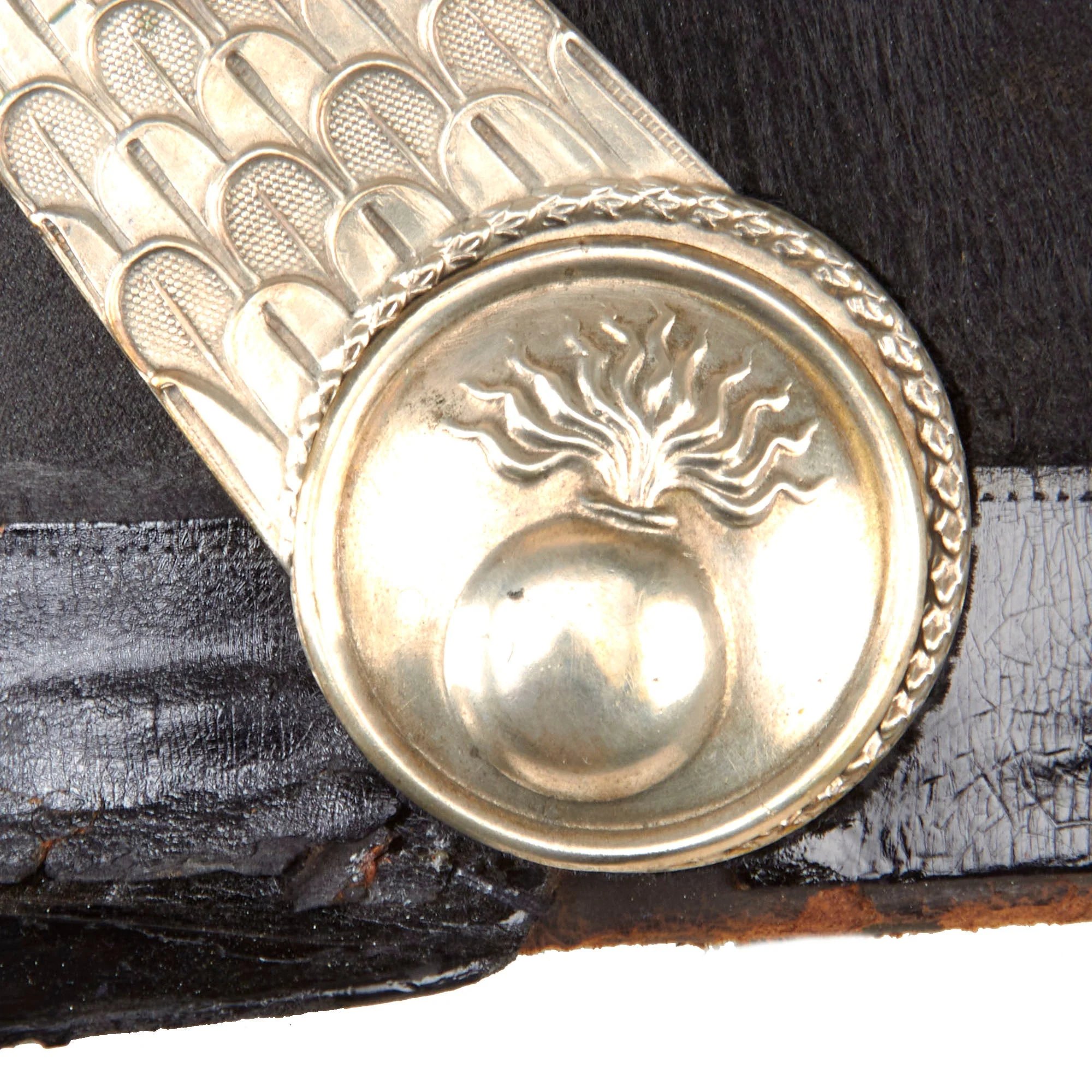 Original French 2nd Empire Pattern 1845 La Garde Nationale Officer's Shako with Chinscales & Pomme - National Guard — image 6