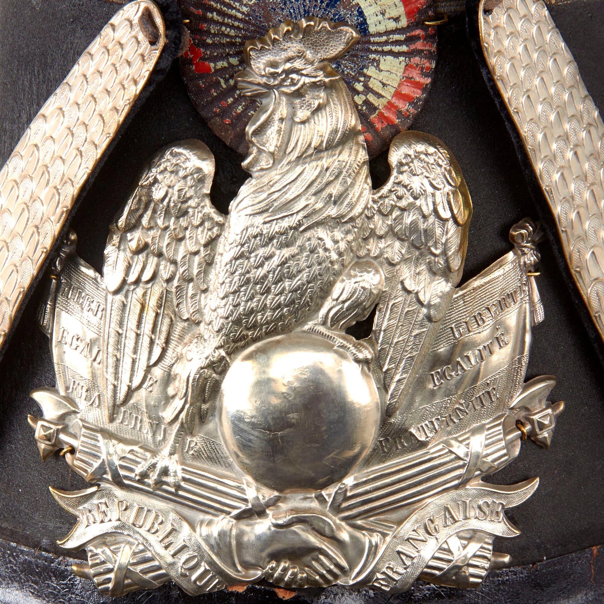 Original French 2nd Empire Pattern 1845 La Garde Nationale Officer's Shako with Chinscales & Pomme - National Guard — image 8