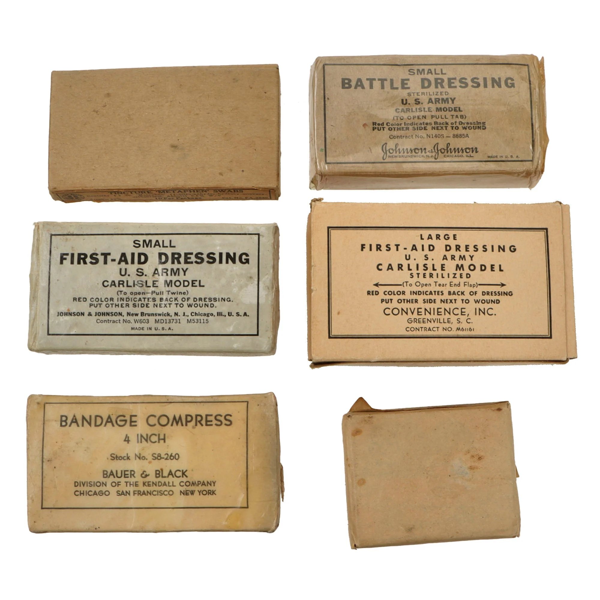 Original U.S. WWII Combat Medic Bandage Lot with Carlisle Bandages & Tourniquets, Iodine Swabs, and More - 31 Items Total — image 10