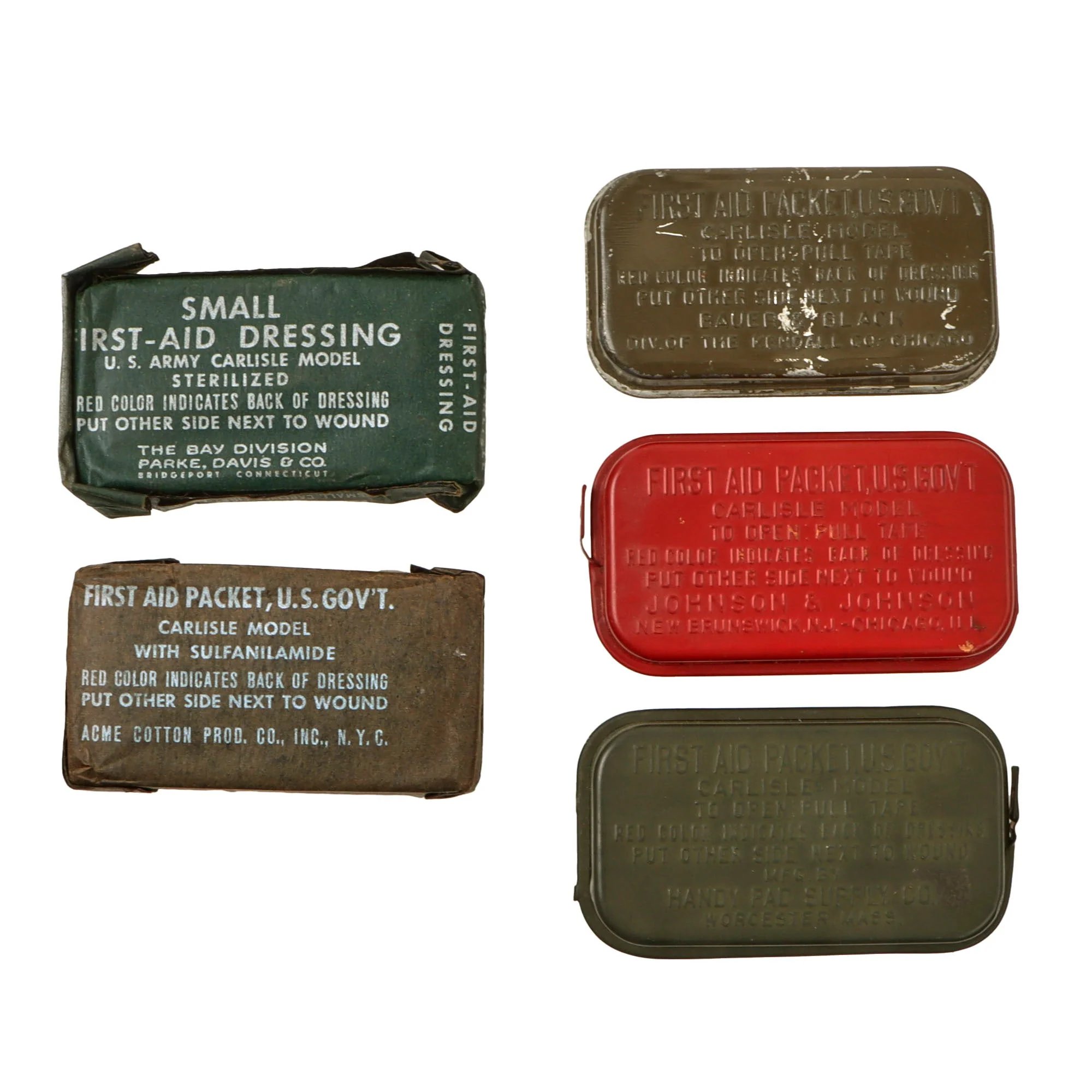 Original U.S. WWII Combat Medic Bandage Lot with Carlisle Bandages & Tourniquets, Iodine Swabs, and More - 31 Items Total — image 3