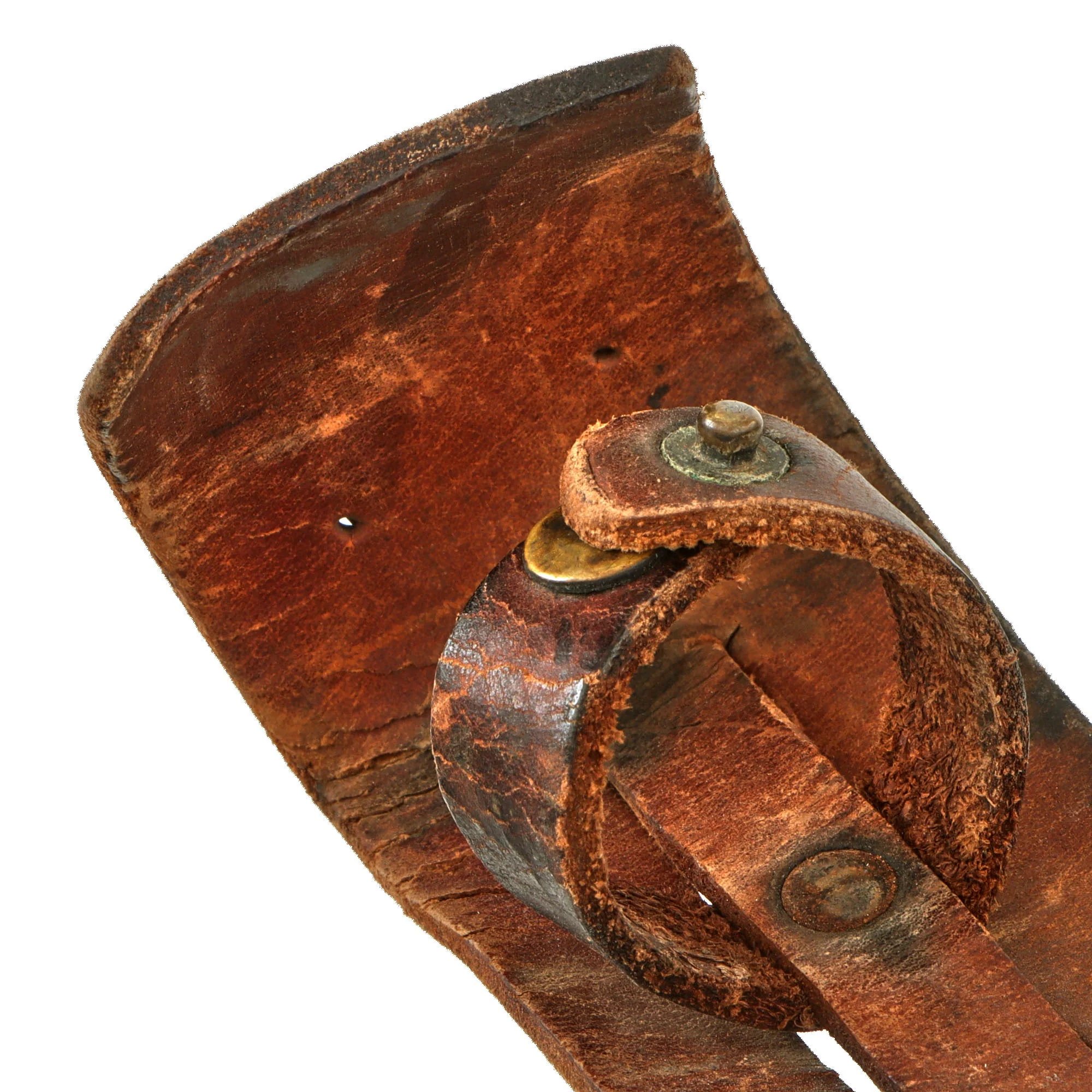 Original U.S. WWII 'Commercial' M3 Fighting Knife with Black Plastic Spacers & Damaged Private Purchase M6 Scabbard Likely by Barwood — image 13