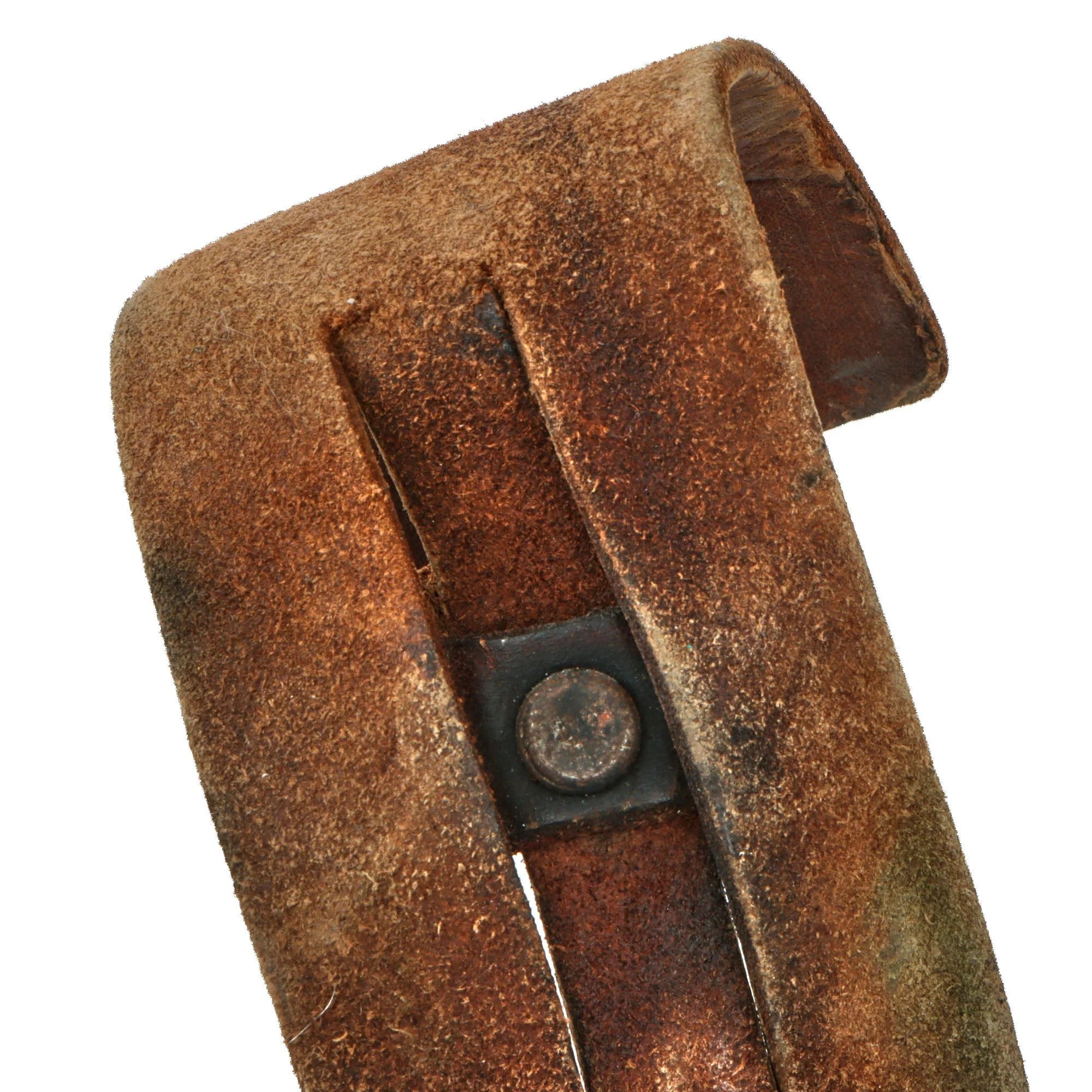 Original U.S. WWII 'Commercial' M3 Fighting Knife with Black Plastic Spacers & Damaged Private Purchase M6 Scabbard Likely by Barwood — image 14