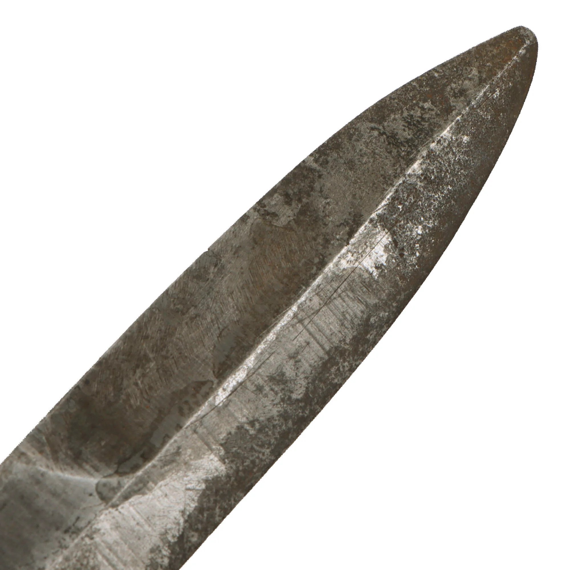 Original U.S. WWII 'Commercial' M3 Fighting Knife with Black Plastic Spacers & Damaged Private Purchase M6 Scabbard Likely by Barwood — image 3