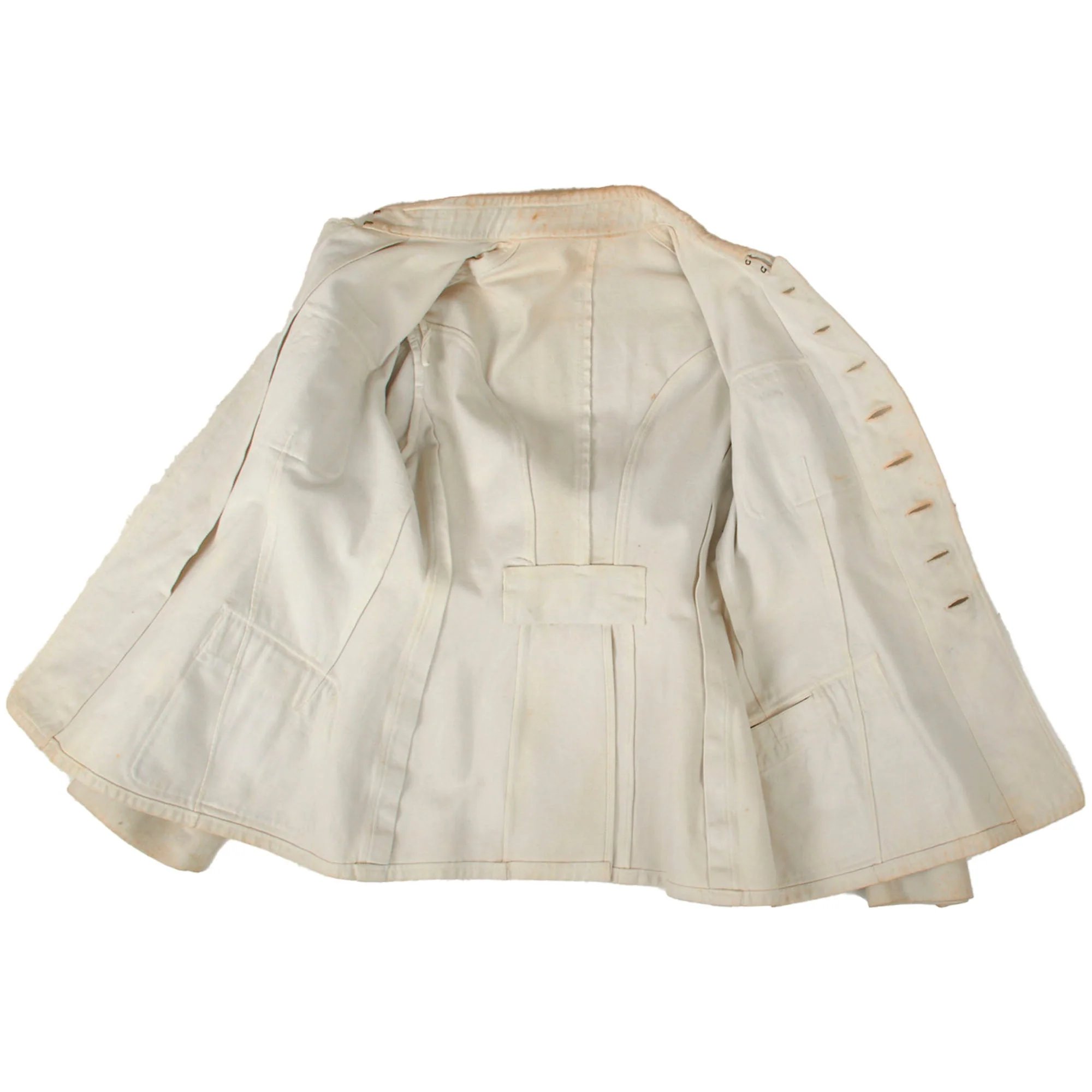 Original German WWII Heer Army 4th Artillery Major Officer Summer White Uniform Tunic — image 10