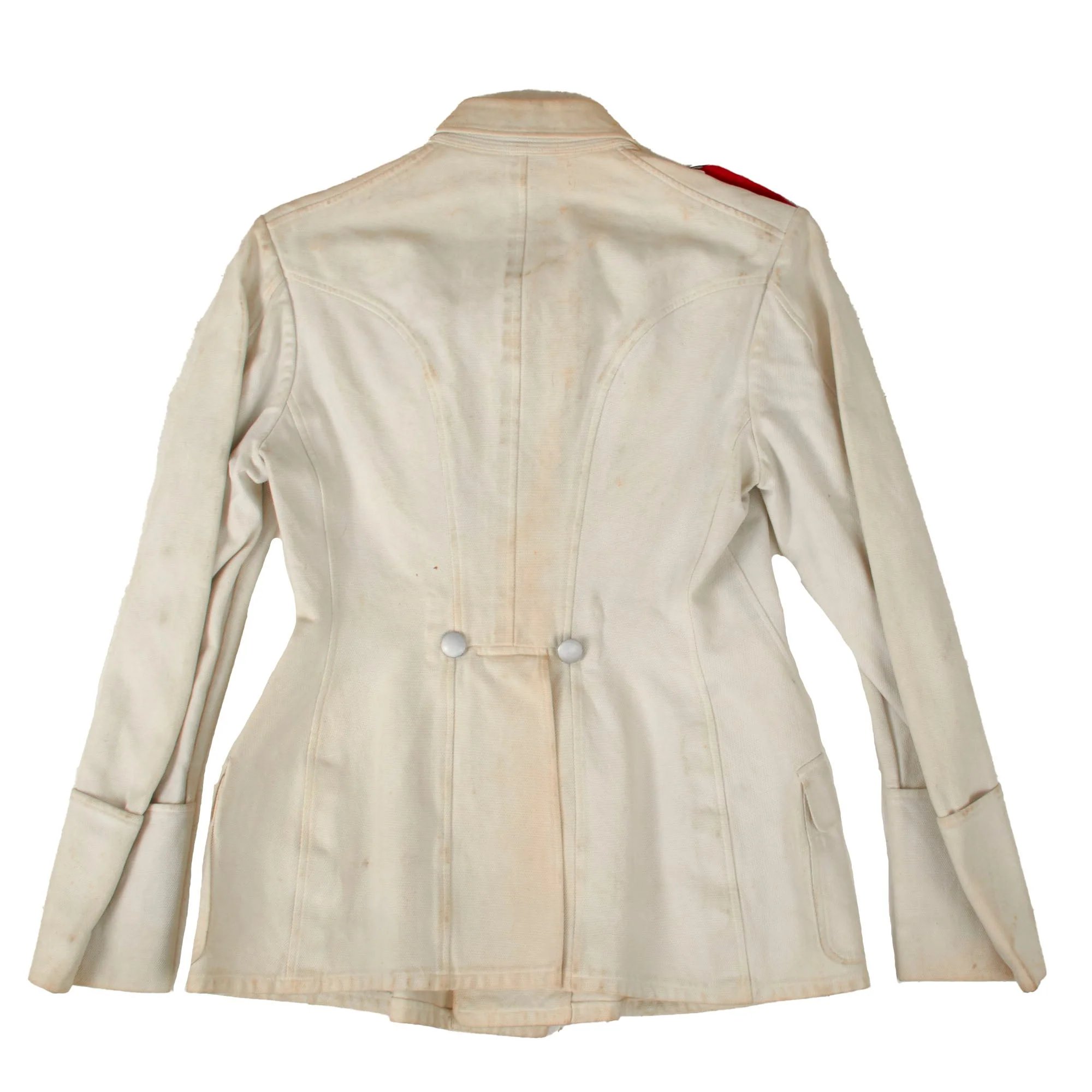 Original German WWII Heer Army 4th Artillery Major Officer Summer White Uniform Tunic — image 12