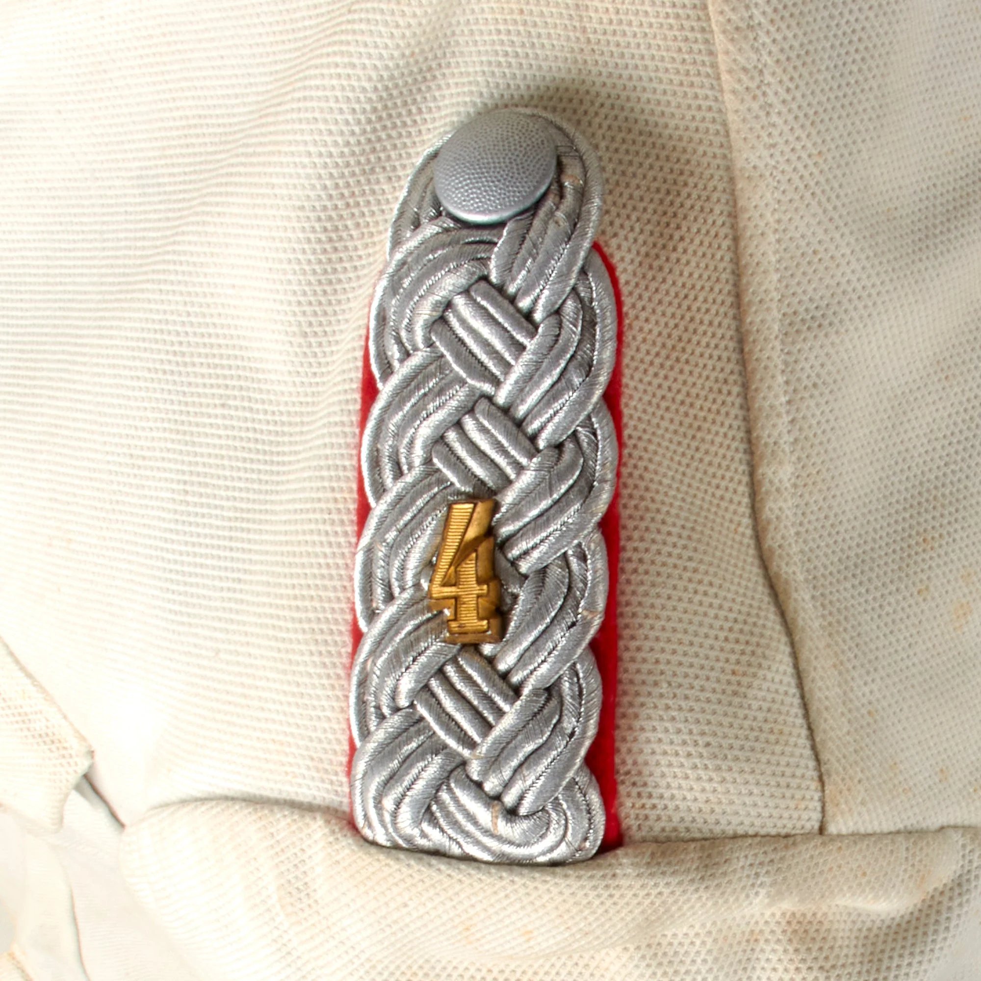 Original German WWII Heer Army 4th Artillery Major Officer Summer White Uniform Tunic — image 6