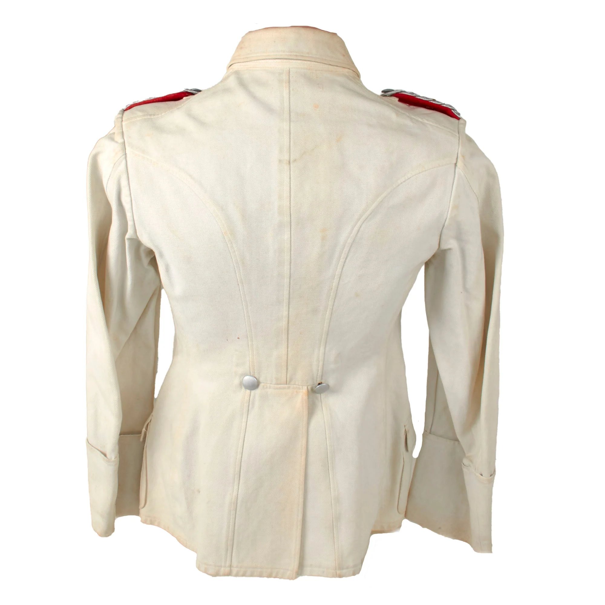 Original German WWII Heer Army 4th Artillery Major Officer Summer White Uniform Tunic — image 7