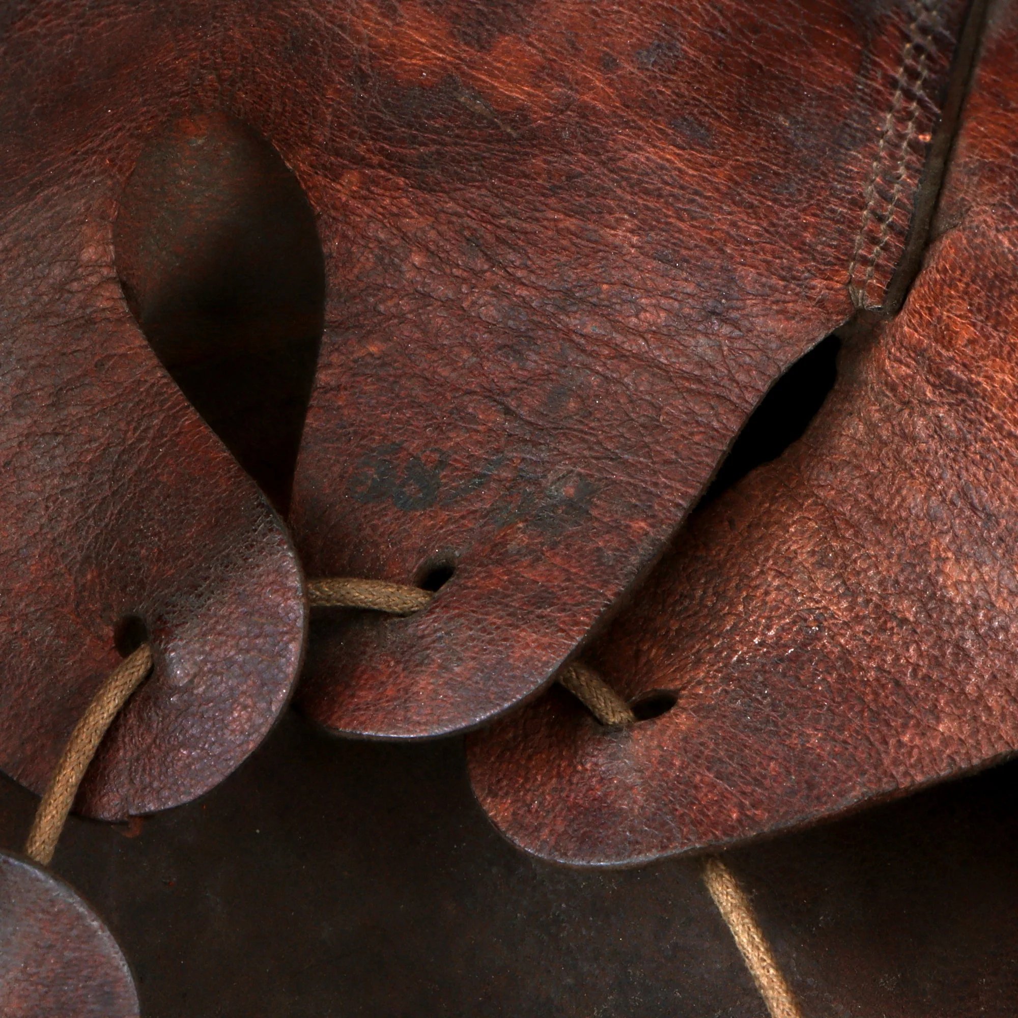 Original German Pre-WWII M34 Square Dip First Pattern Fire Protection Police Helmet with Double Decals - Removed Comb — image 13