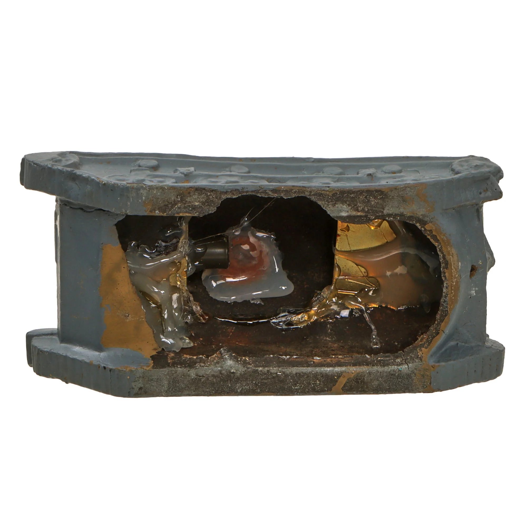 Original U.S. WWII Vehicle Identification Model Set with T17 Deerhound Armored Car, M4 Sherman Tank, and Damaged German Tank Repainted with Decals — image 10