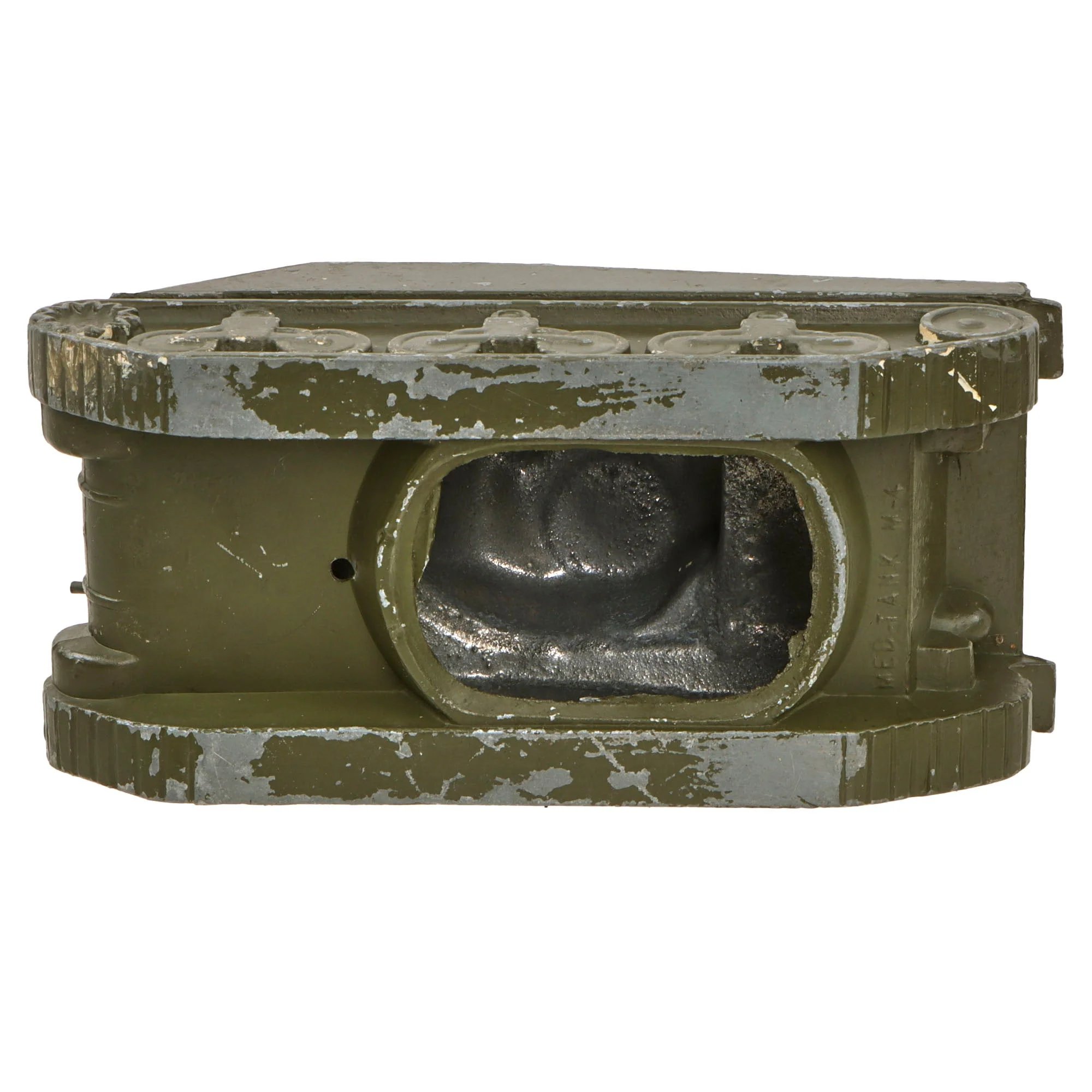 Original U.S. WWII Vehicle Identification Model Set with T17 Deerhound Armored Car, M4 Sherman Tank, and Damaged German Tank Repainted with Decals — image 8