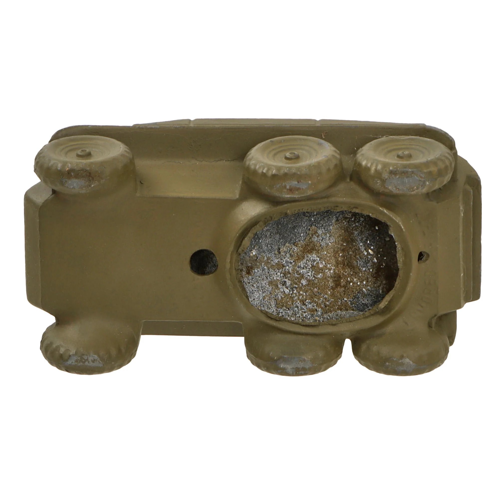 Original U.S. WWII Vehicle Identification Model Set with T17 Deerhound Armored Car, M4 Sherman Tank, and Damaged German Tank Repainted with Decals — image 9