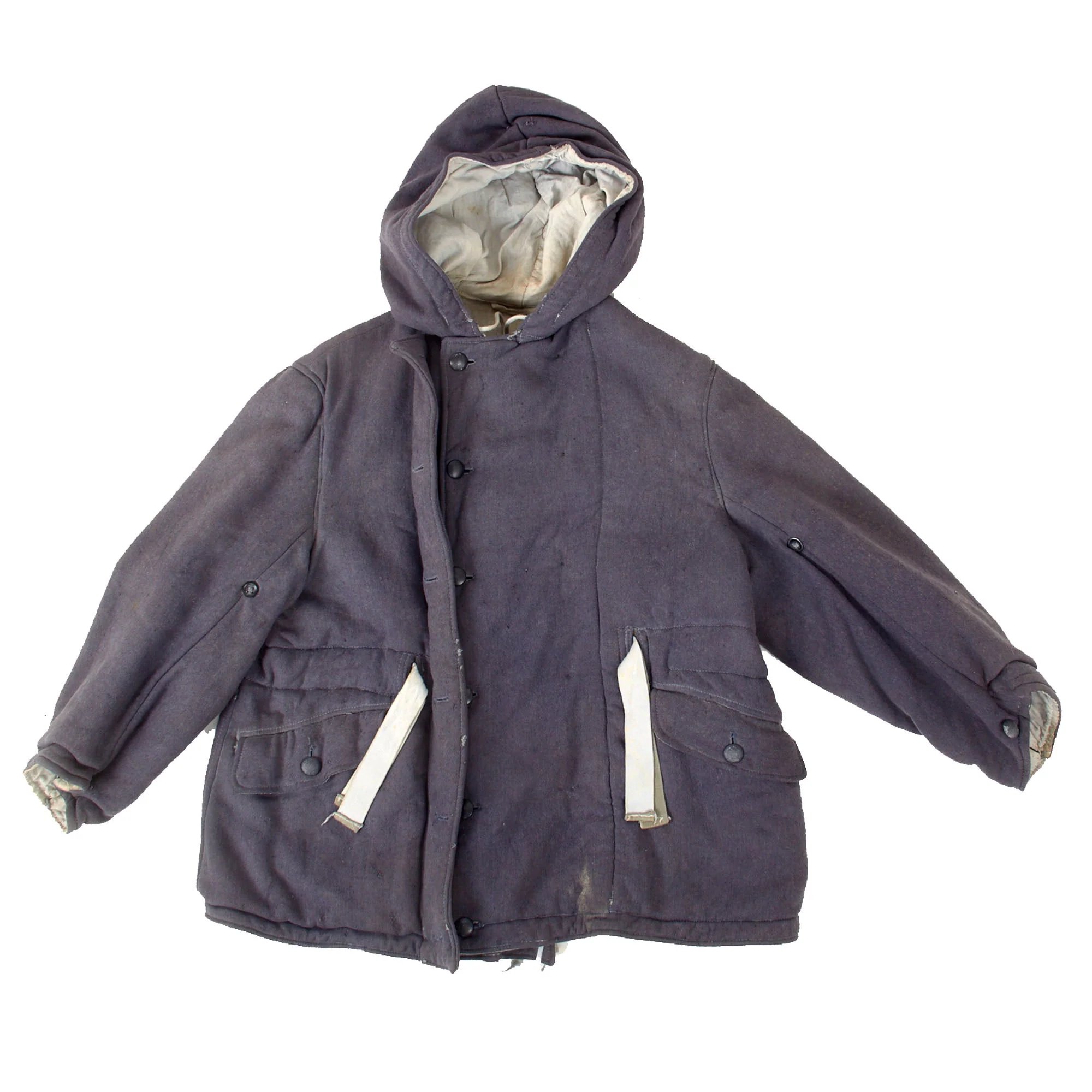 Original German WWII Heer Army 'Mouse Gray' Reversible Winter Parka in Size I - Faded Maker Markings — image 12