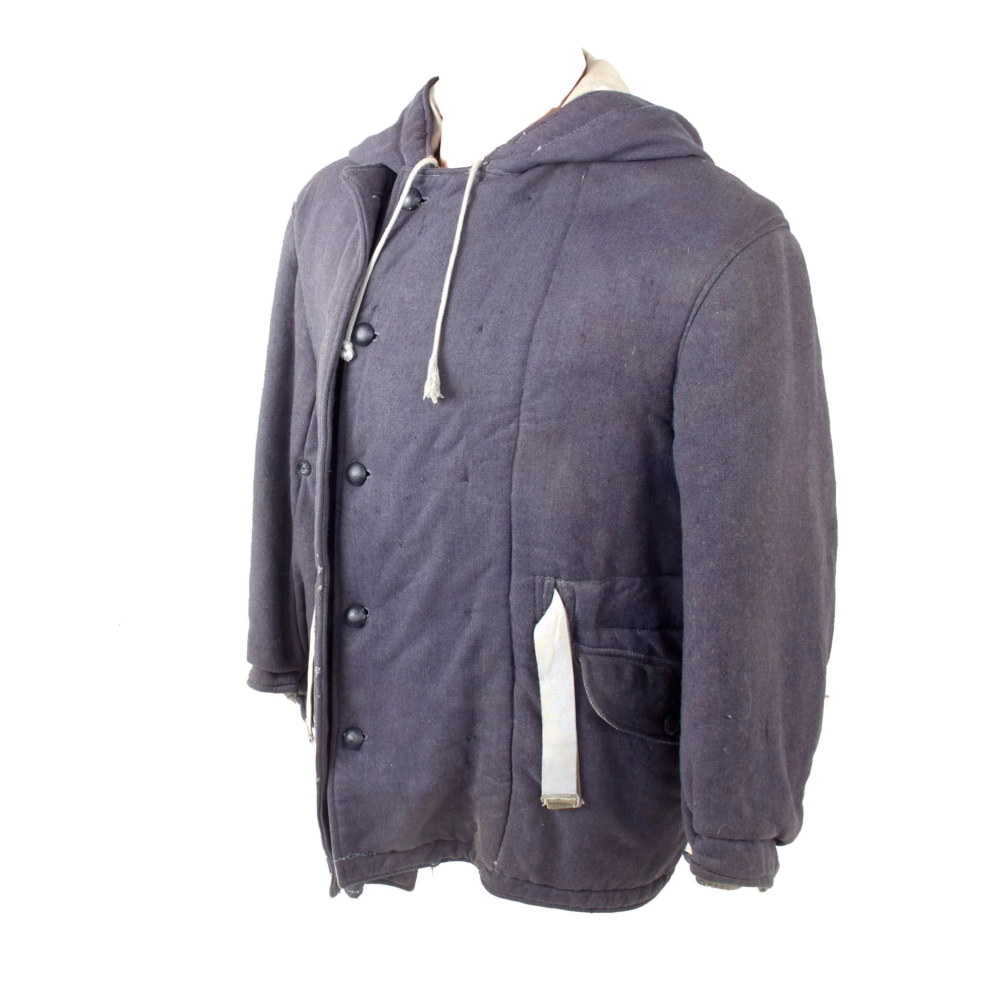 Original German WWII Heer Army 'Mouse Gray' Reversible Winter Parka in Size I - Faded Maker Markings — image 2