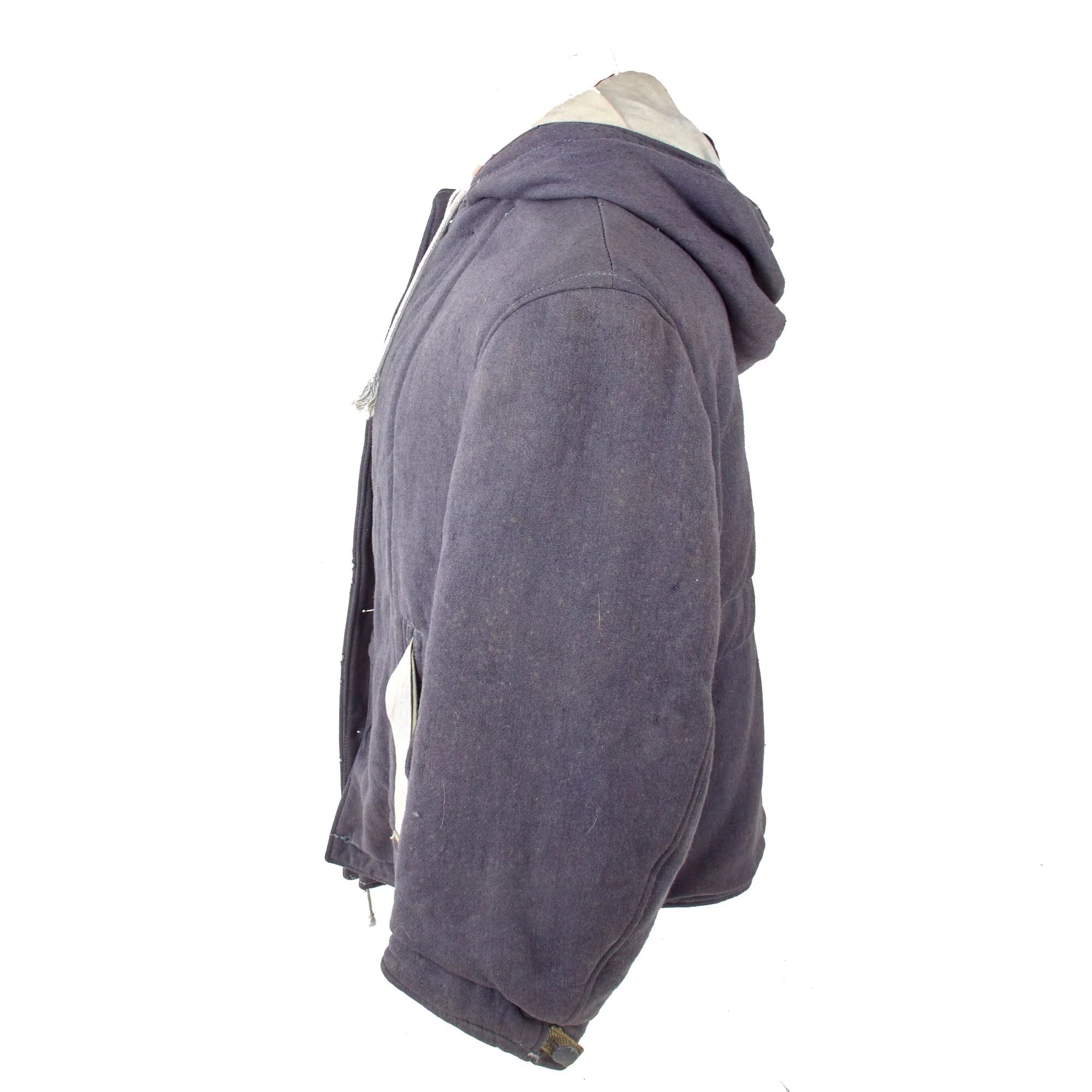 Original German WWII Heer Army 'Mouse Gray' Reversible Winter Parka in Size I - Faded Maker Markings — image 4