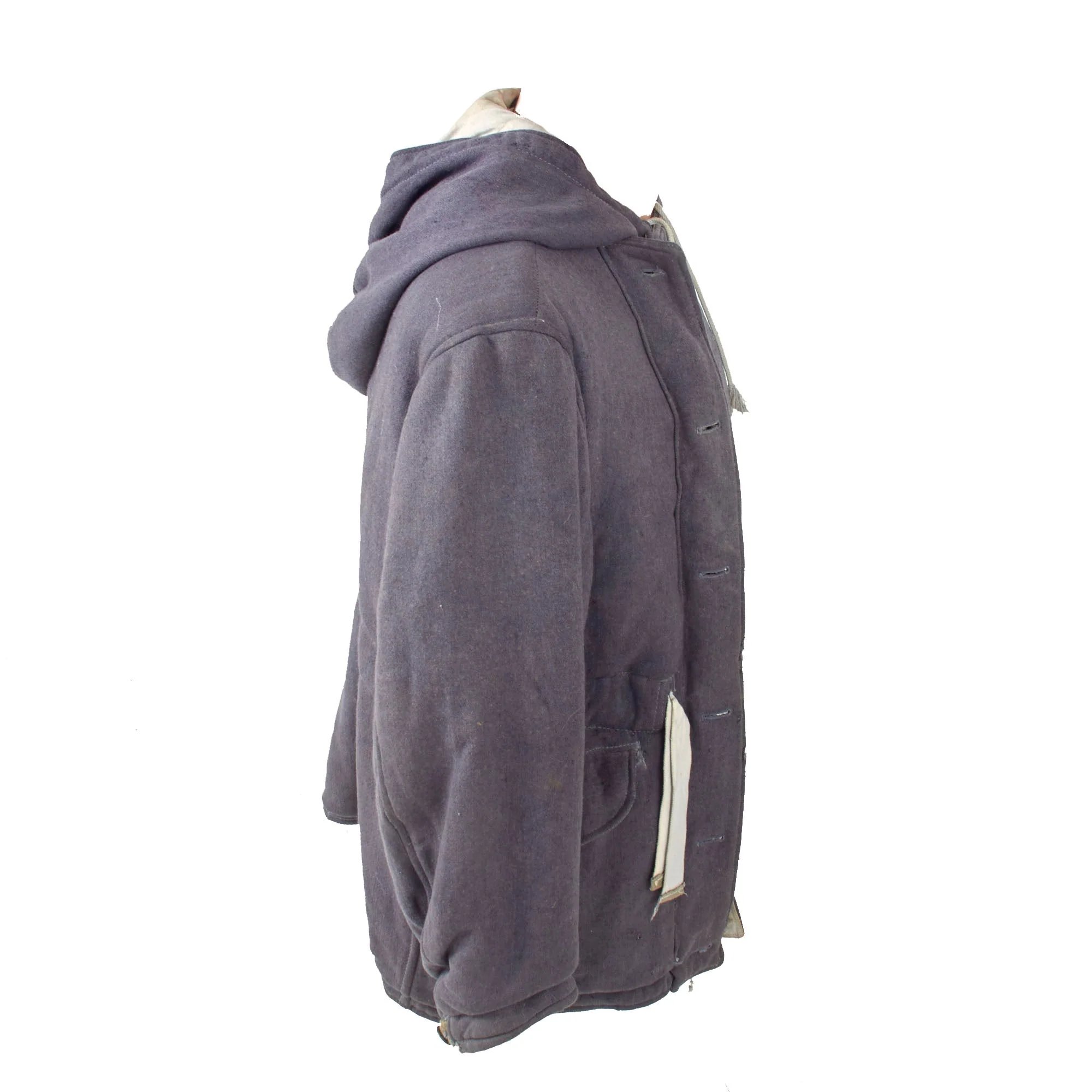 Original German WWII Heer Army 'Mouse Gray' Reversible Winter Parka in Size I - Faded Maker Markings — image 8