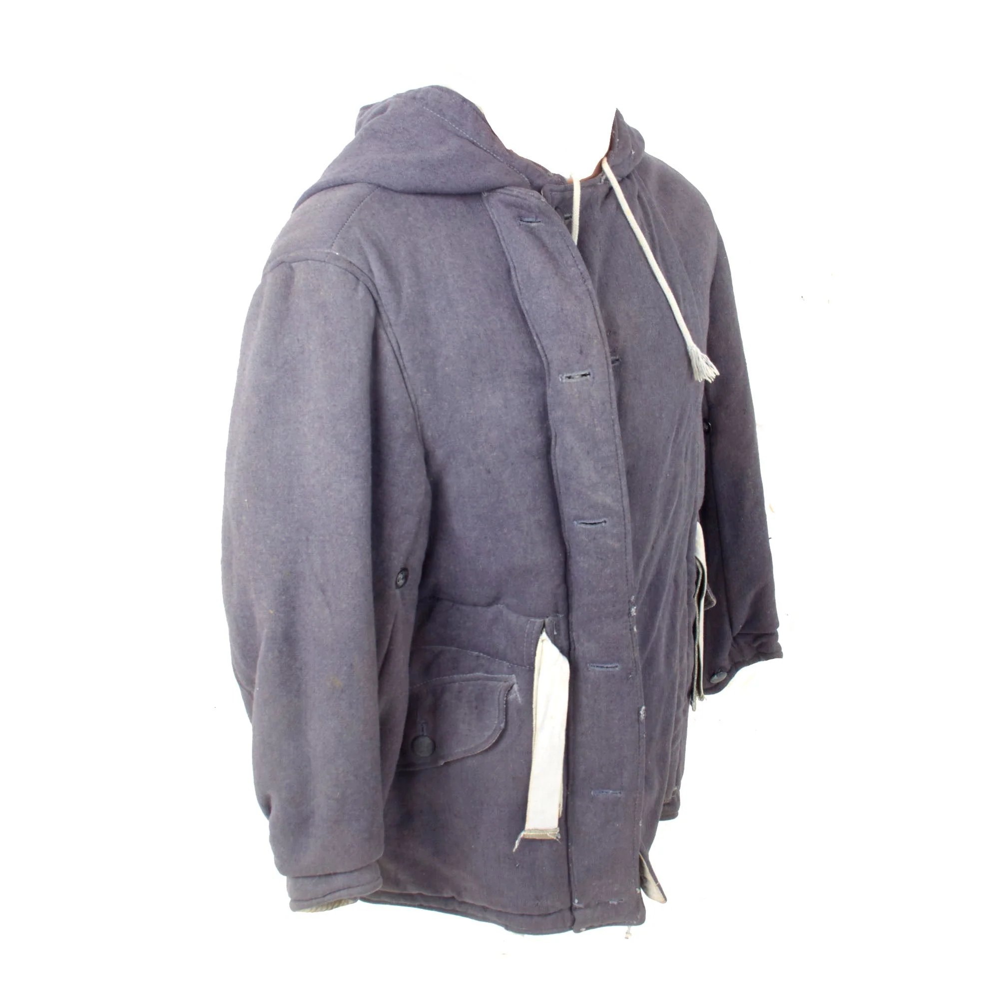 Original German WWII Heer Army 'Mouse Gray' Reversible Winter Parka in Size I - Faded Maker Markings — image 9