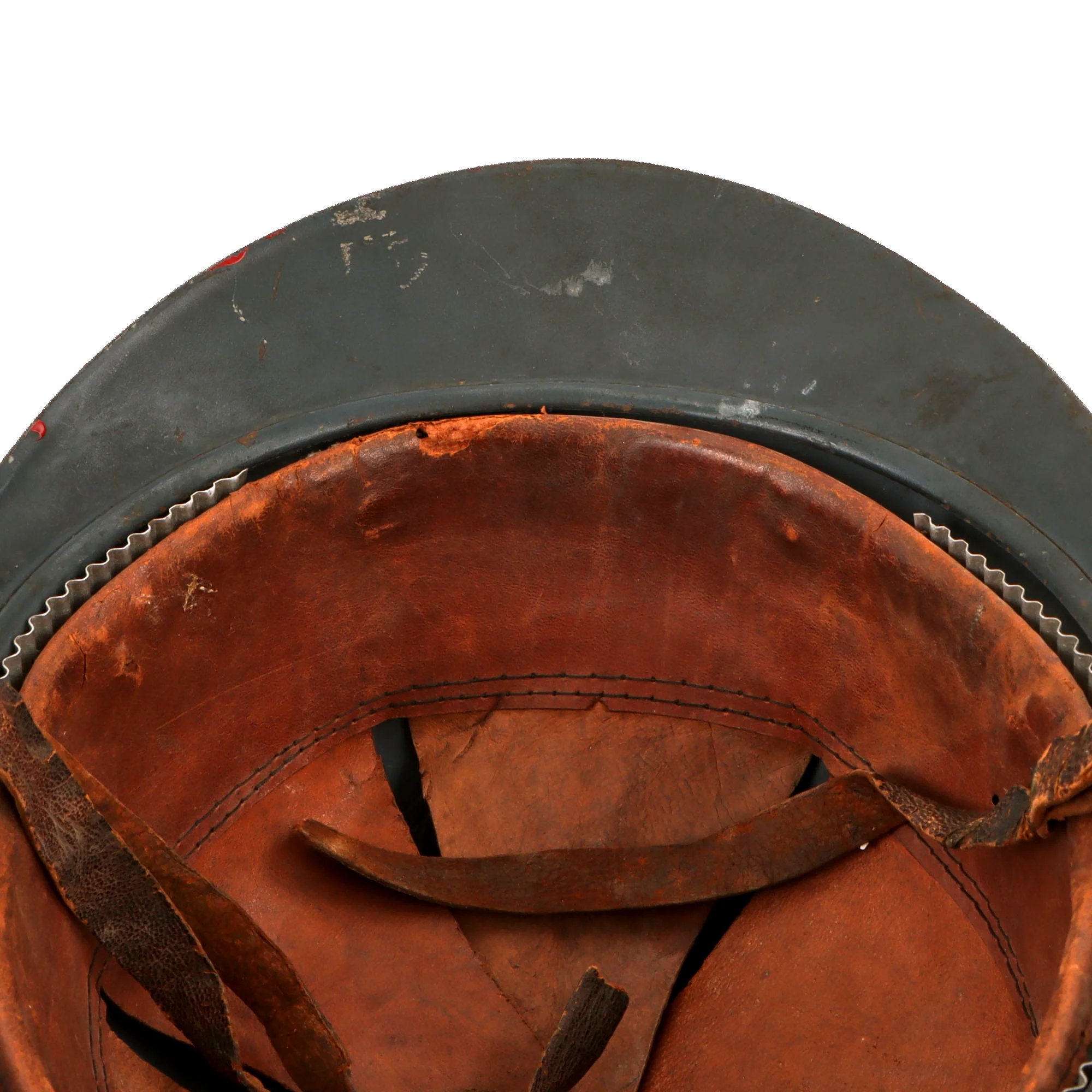 Original French WWI Issue Model 1915 Infantry Adrian Helmet in Horizon Blue with Liner & Chinstrap — image 6