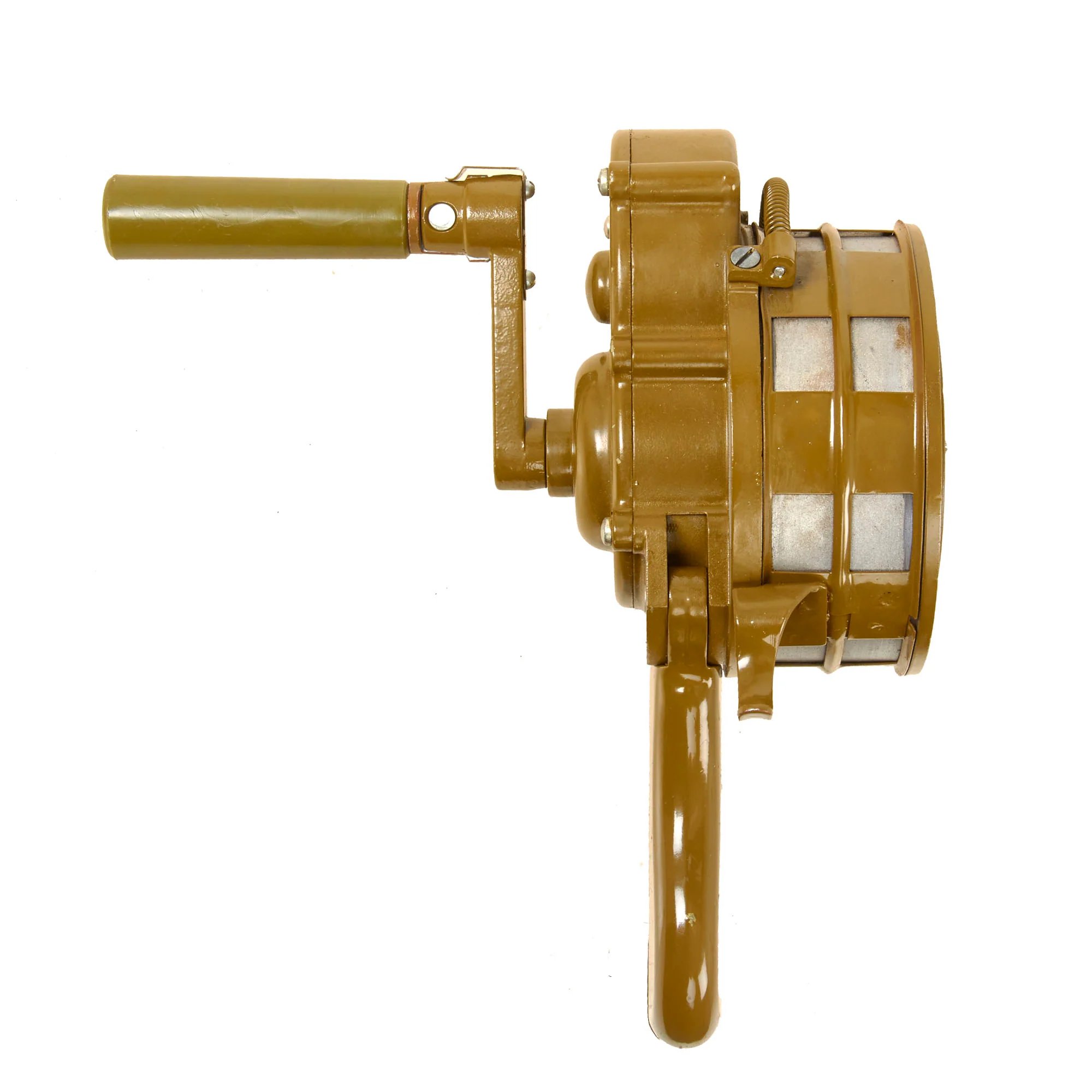 Original Soviet Eastern Bloc Cold War Era Hand Crank Air Raid Siren — image 3