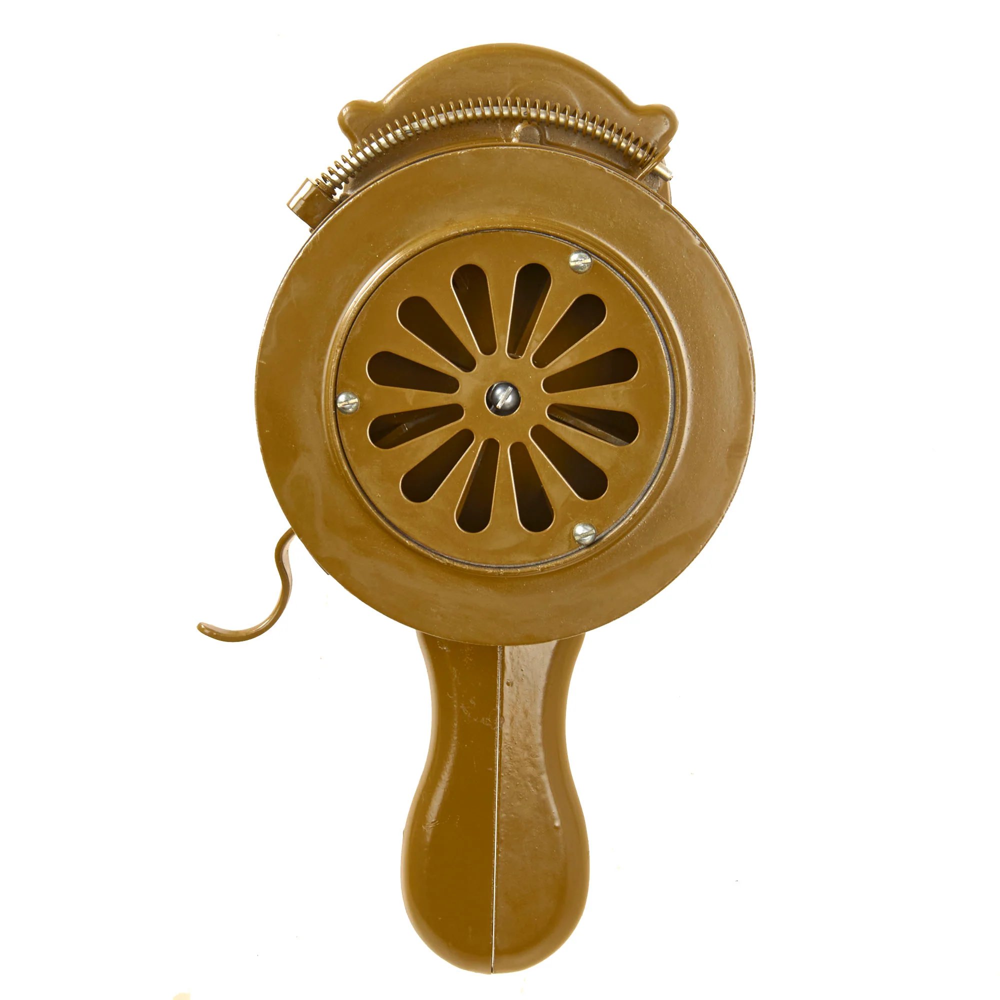 Original Soviet Eastern Bloc Cold War Era Hand Crank Air Raid Siren — image 9