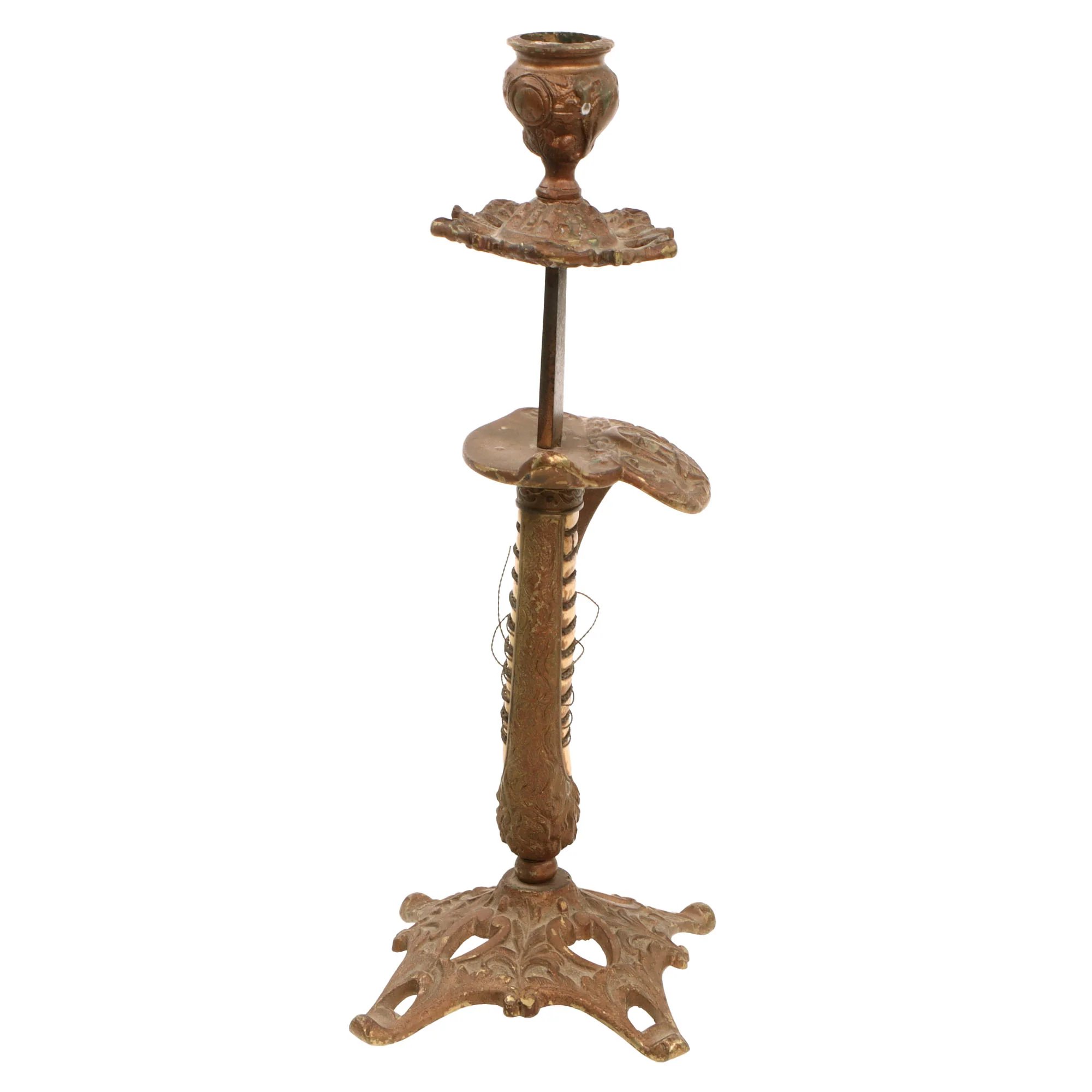 Original Imperial German WWI Kaiserliche Marine Navy Lion Head Sword Hilt Candlesticks - Set of Two — image 4