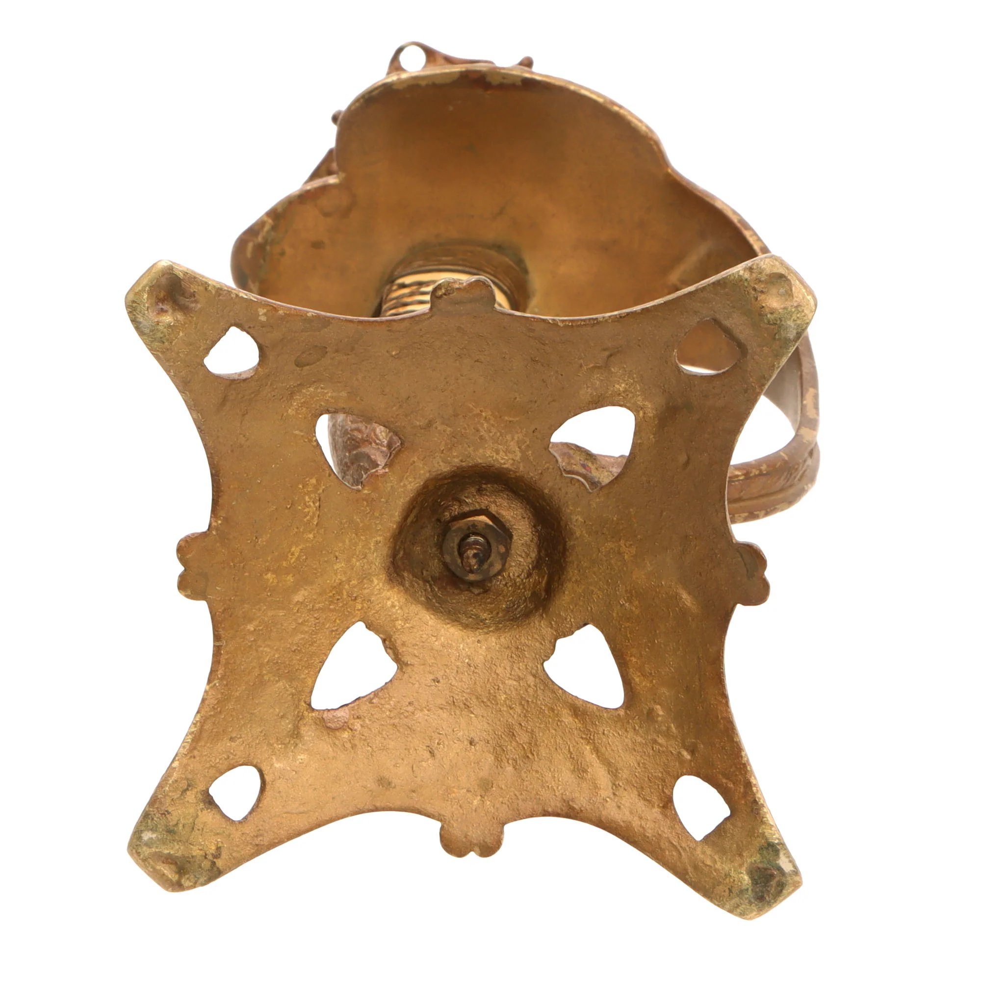 Original Imperial German WWI Kaiserliche Marine Navy Lion Head Sword Hilt Candlesticks - Set of Two — image 7