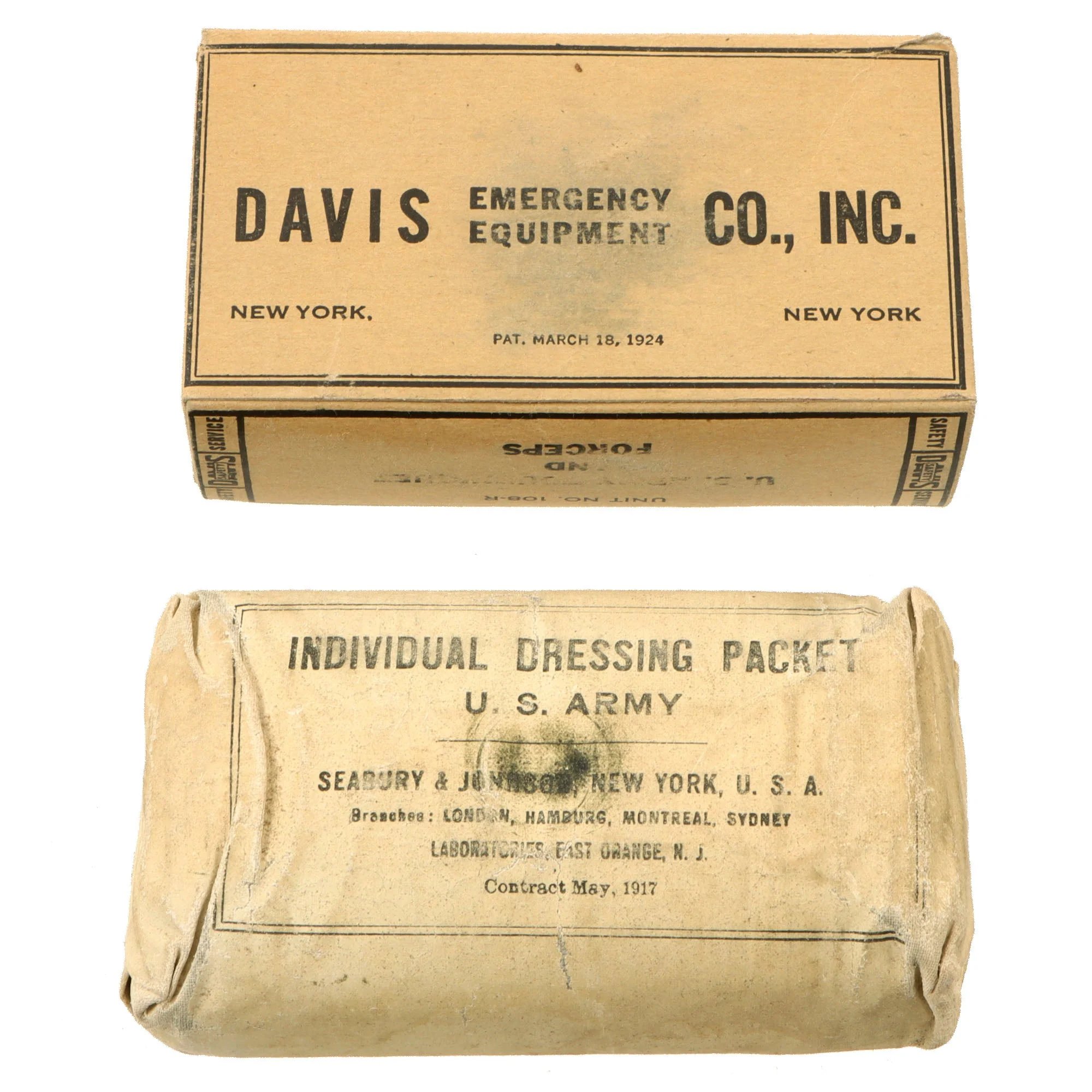 Original U.S. WWI - 1920s Era Medical Bandage Lot - 6 Items Total — image 2