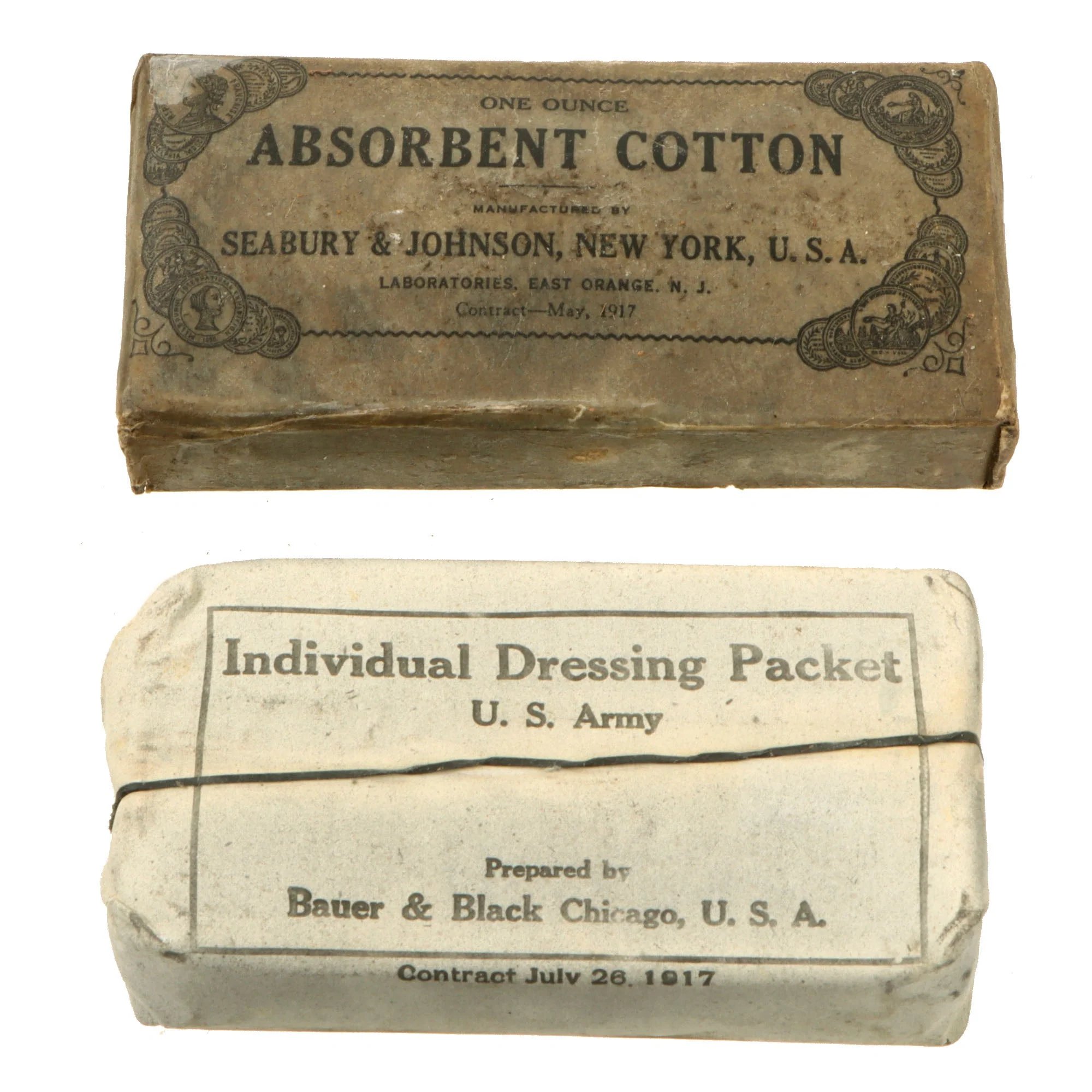 Original U.S. WWI - 1920s Era Medical Bandage Lot - 6 Items Total — image 4