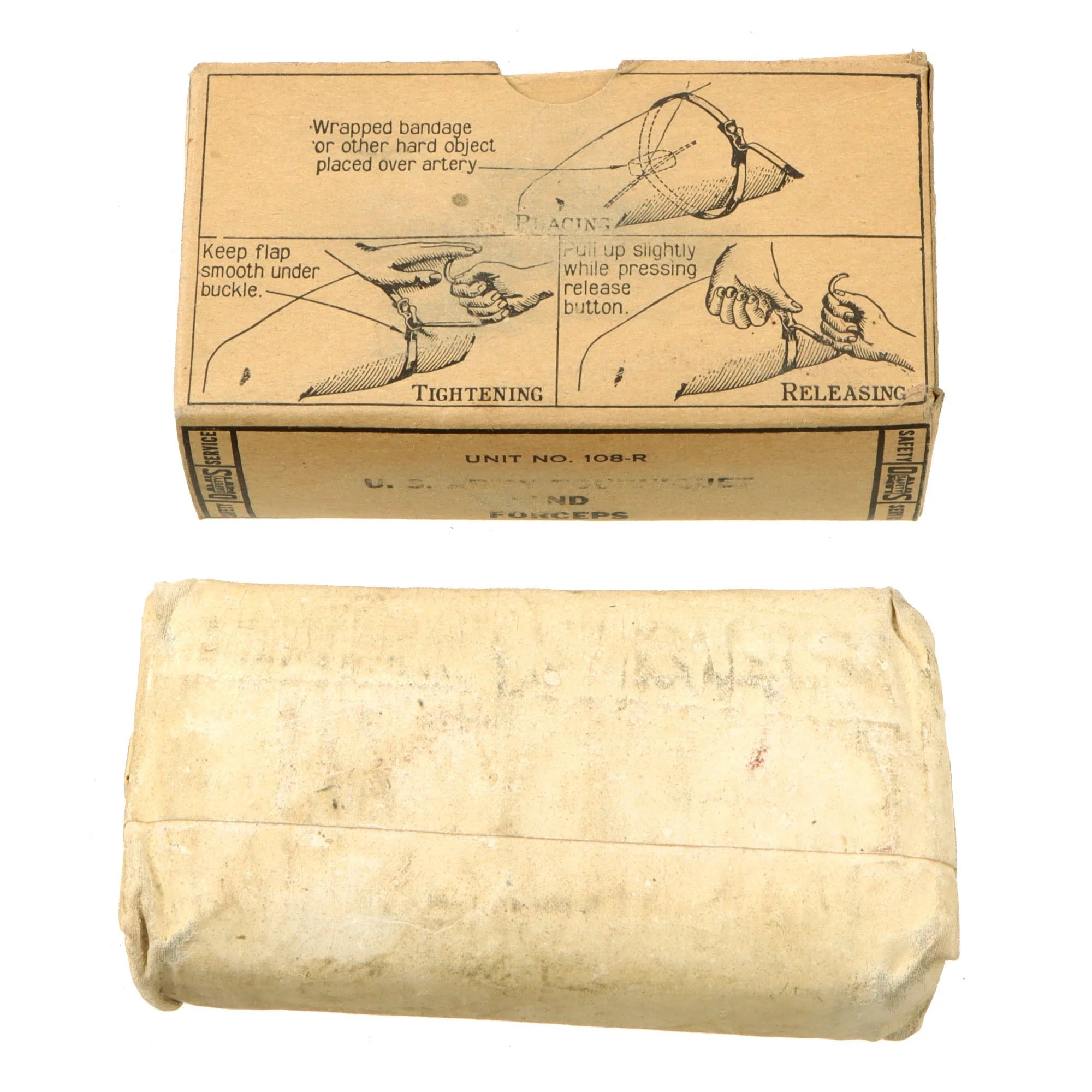 Original U.S. WWI - 1920s Era Medical Bandage Lot - 6 Items Total — image 5